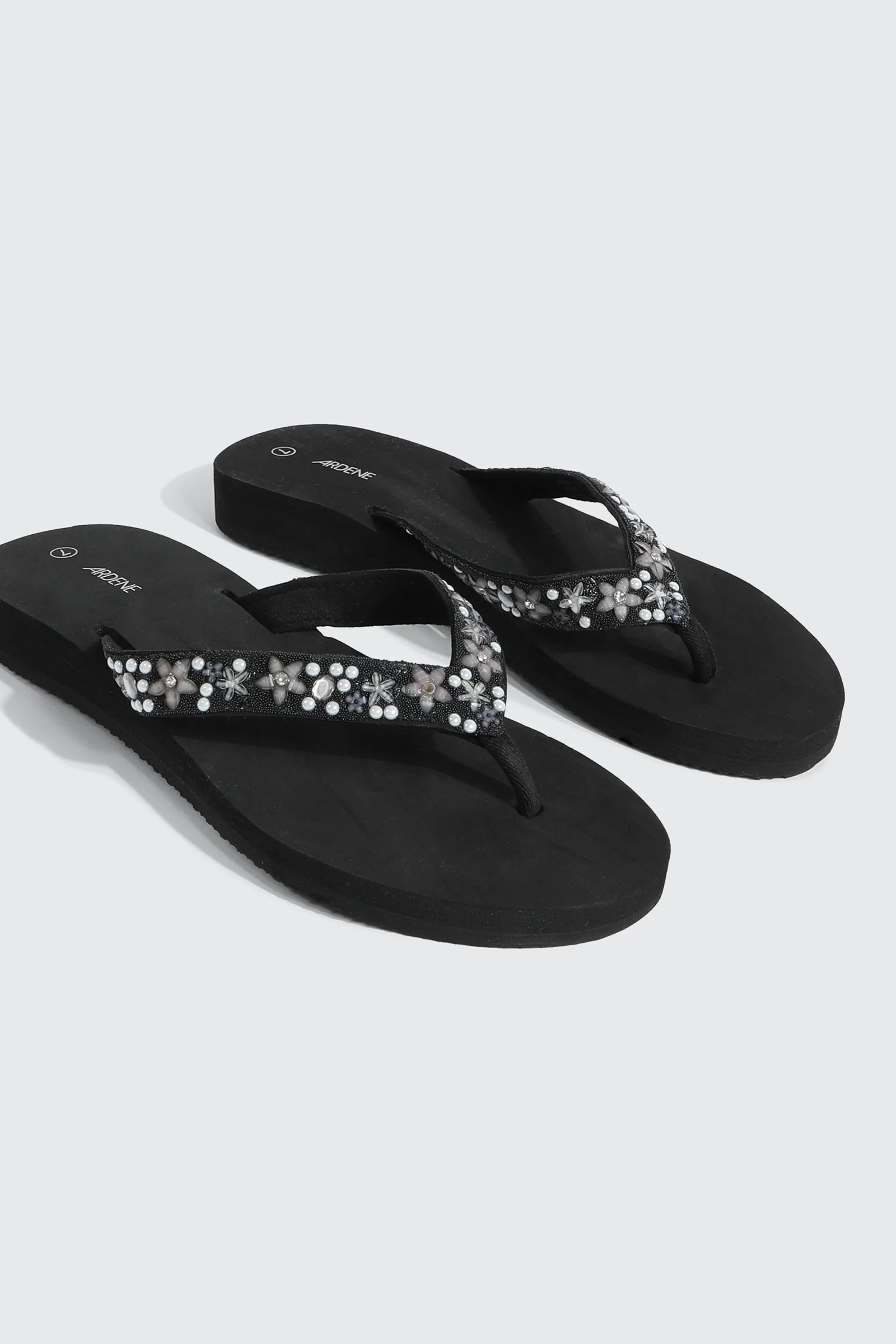 Jelly Flip-Flops with Beaded Strap - Image 2
