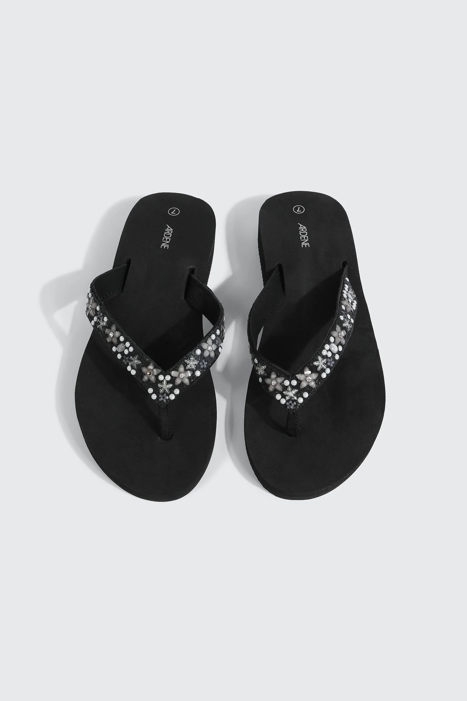 Jelly Flip-Flops with Beaded Strap - Image 4