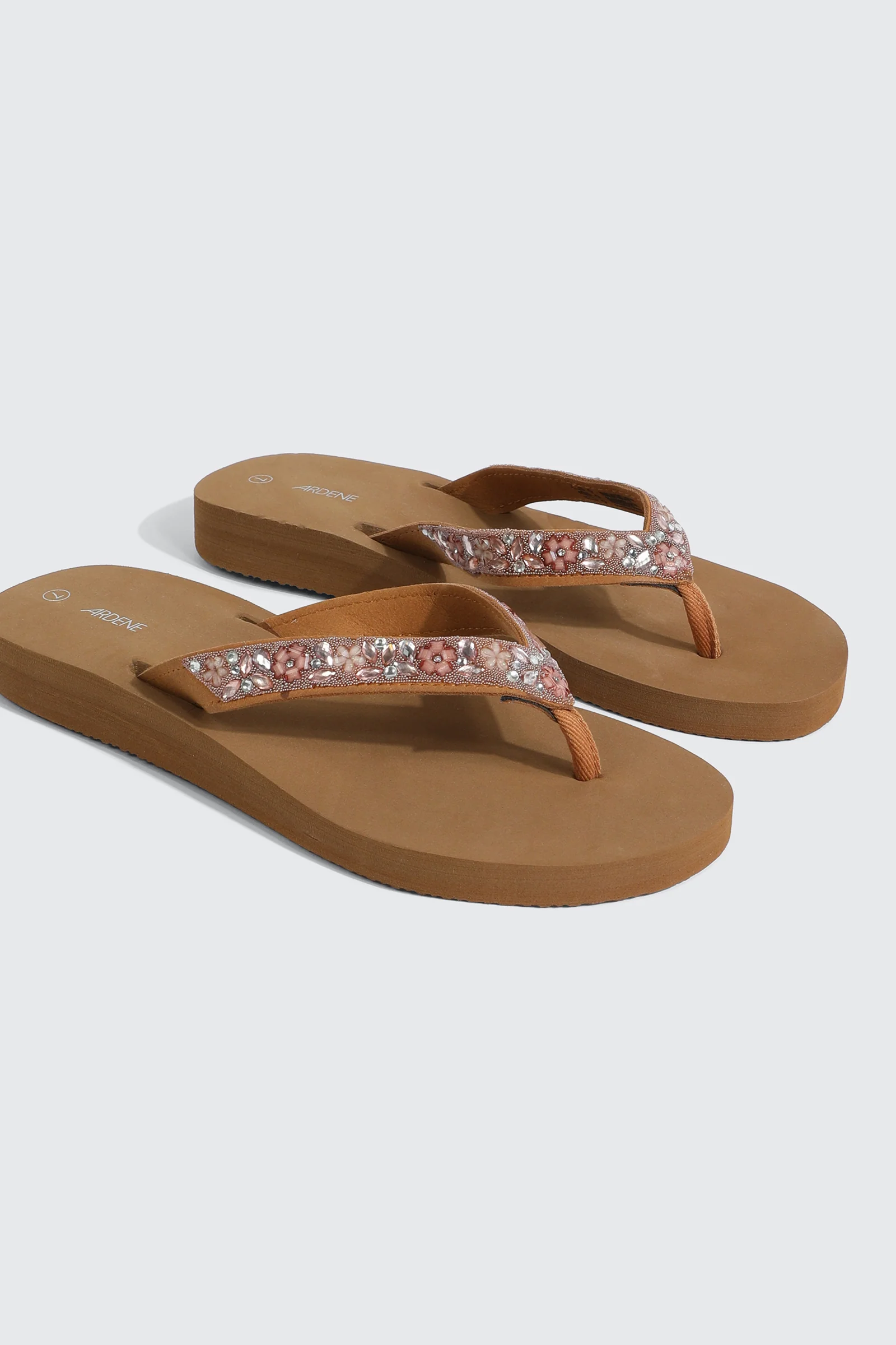 Jelly Flip Flops with Beaded Strap - Image 2