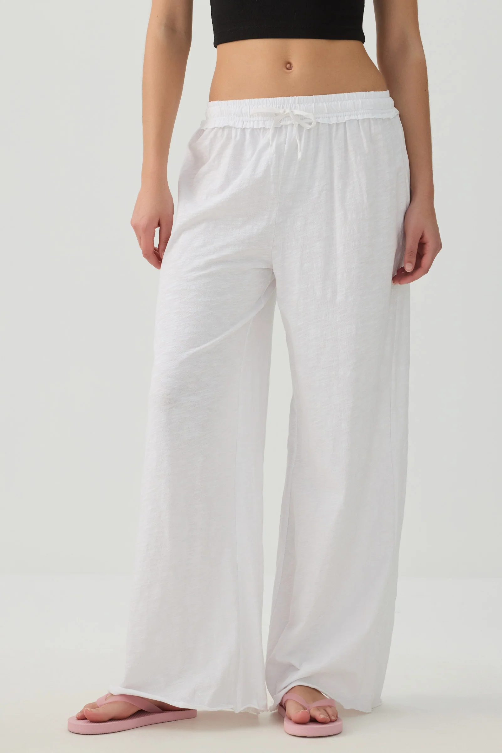 Jersey Wide Leg Pants - Image 2