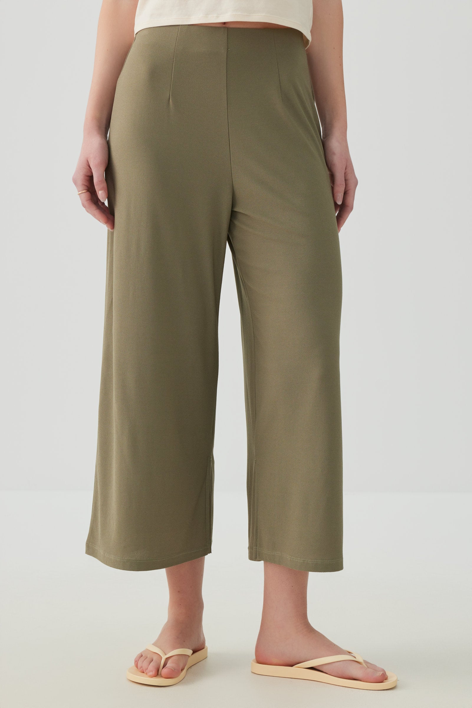 Knit Crepe Culottes - Image 2