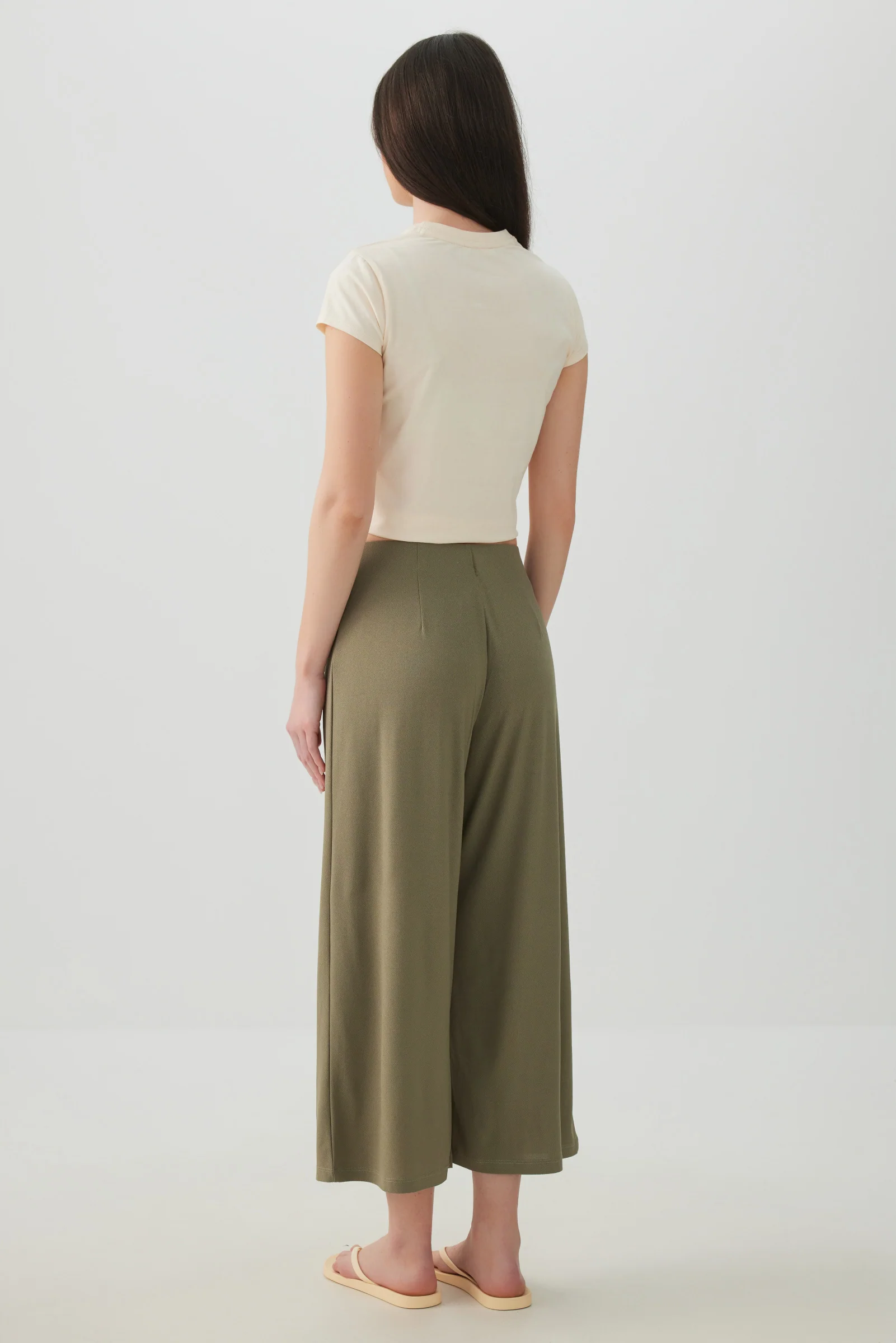 Knit Crepe Culottes - Image 4