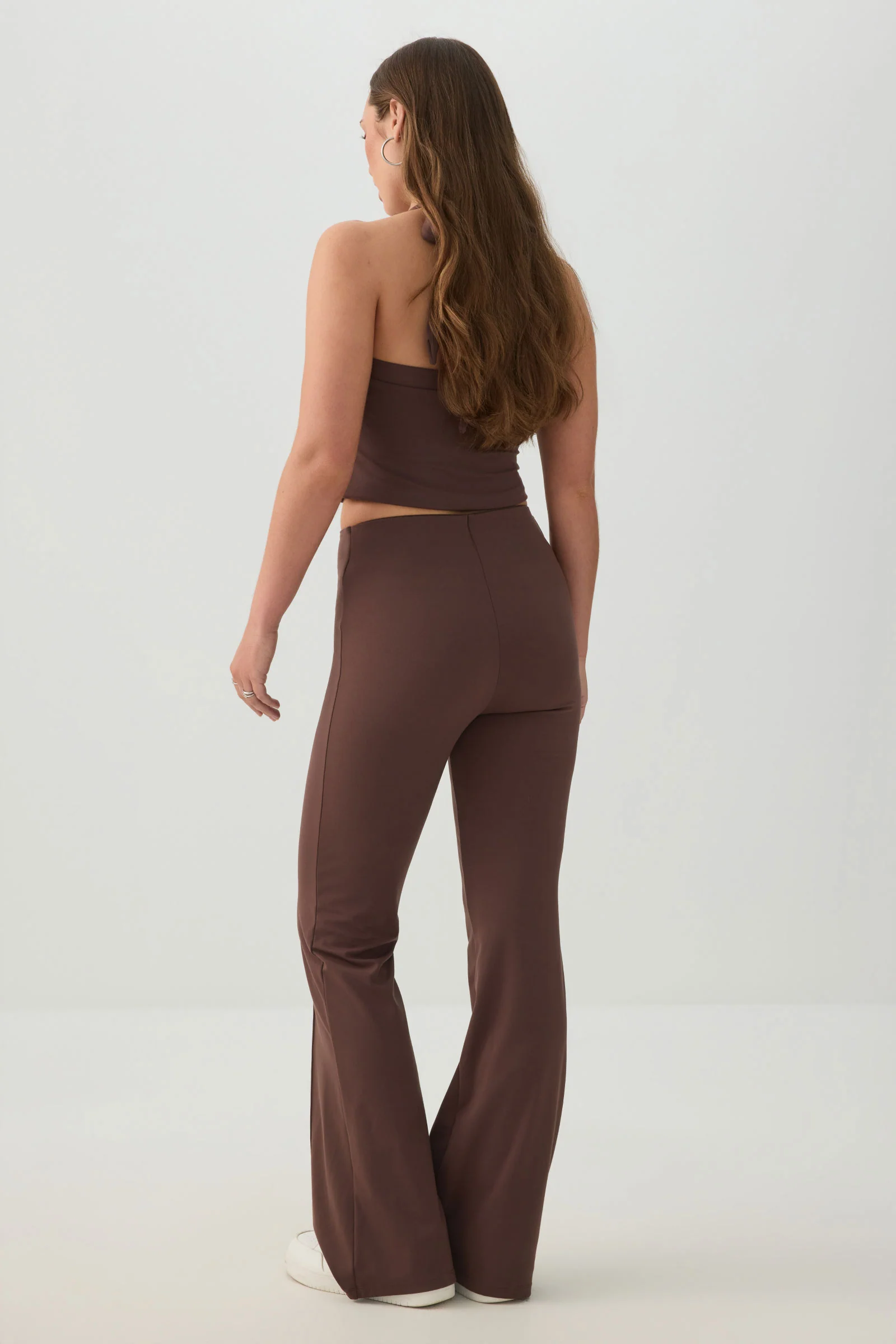 Knit Flare Leggings with Pintuck - Image 4