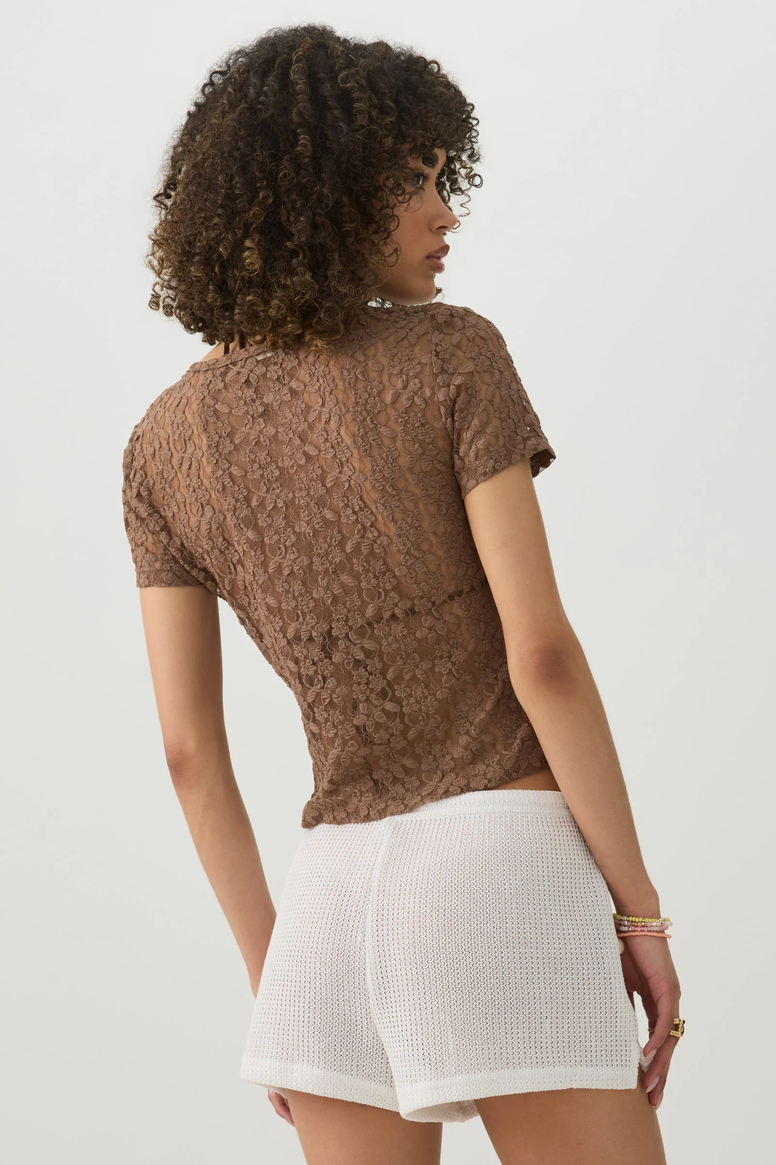 Lace Button-Front Top - Image 4