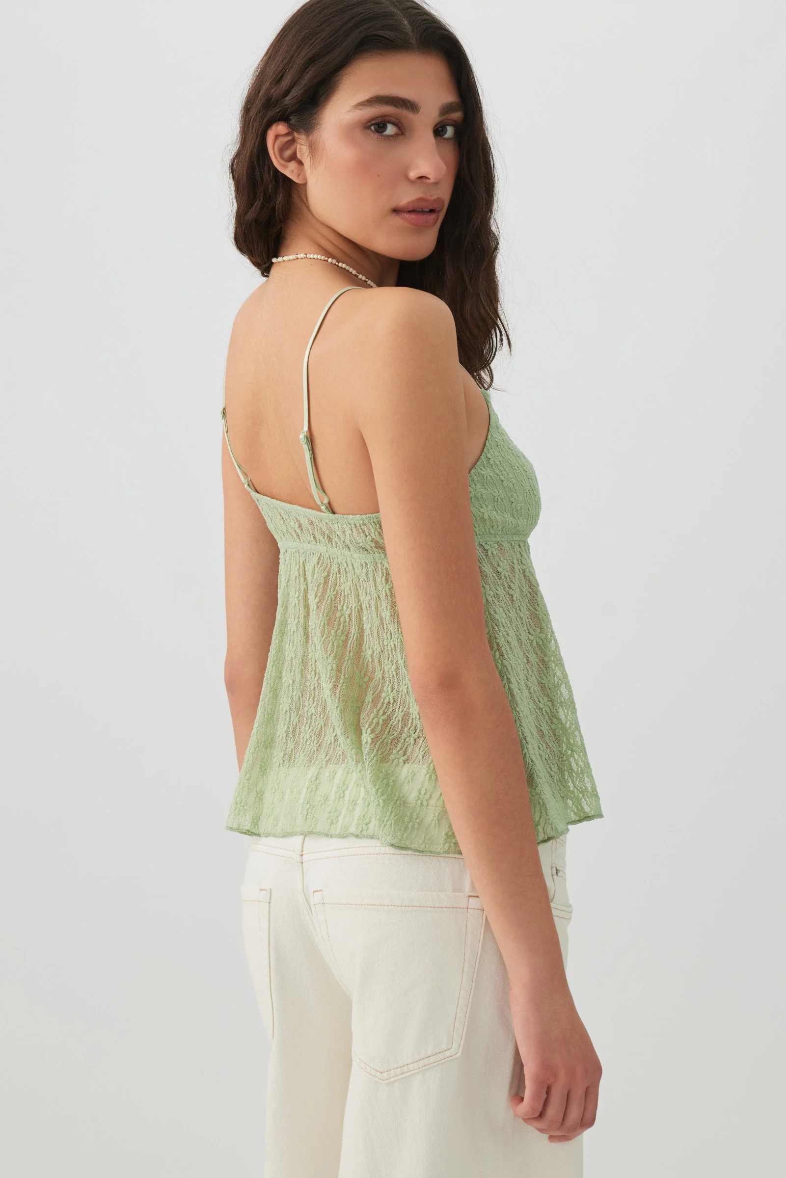 Lace Cropped Tank - Image 4