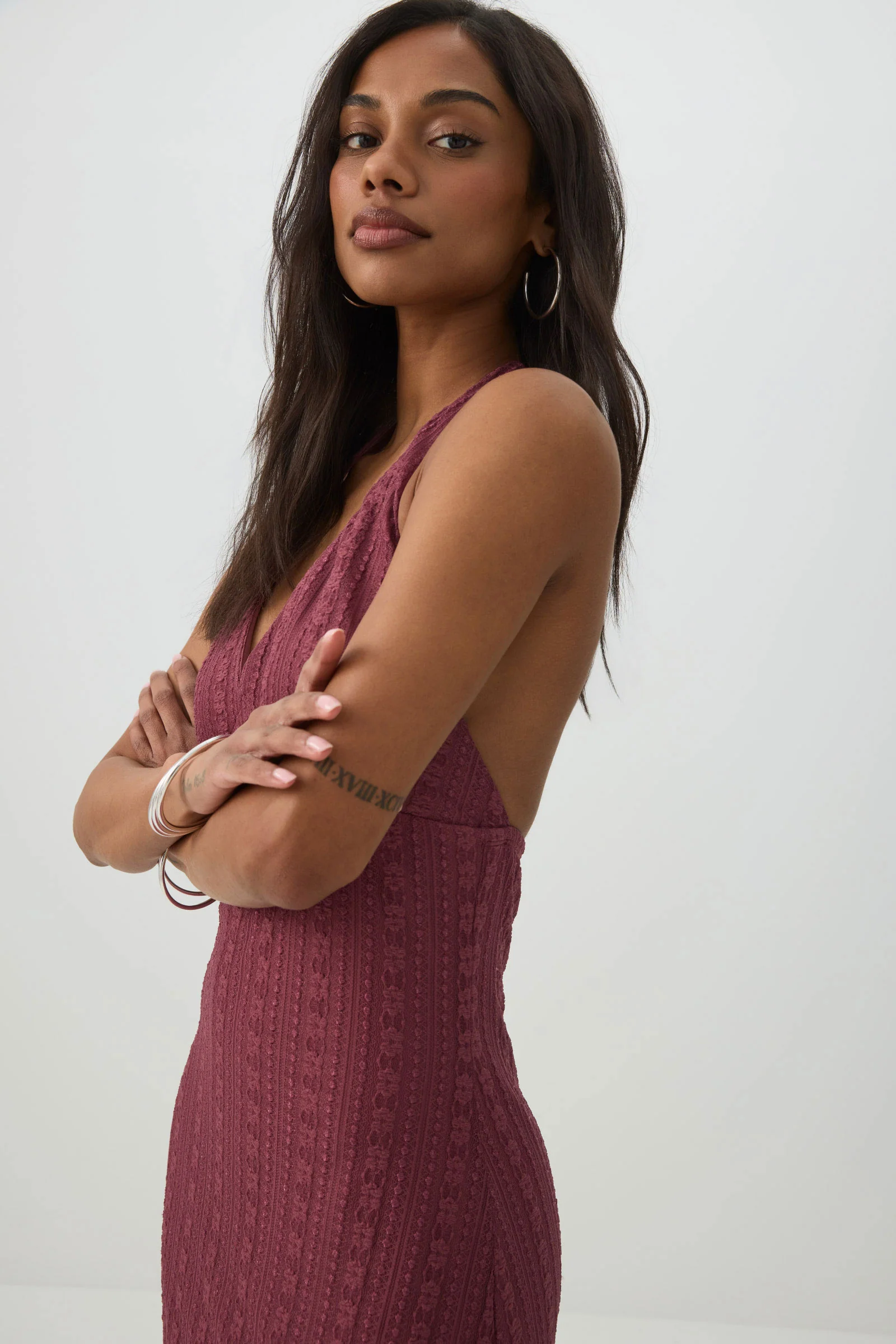 Lace Halter Maxi Dress - Image 2