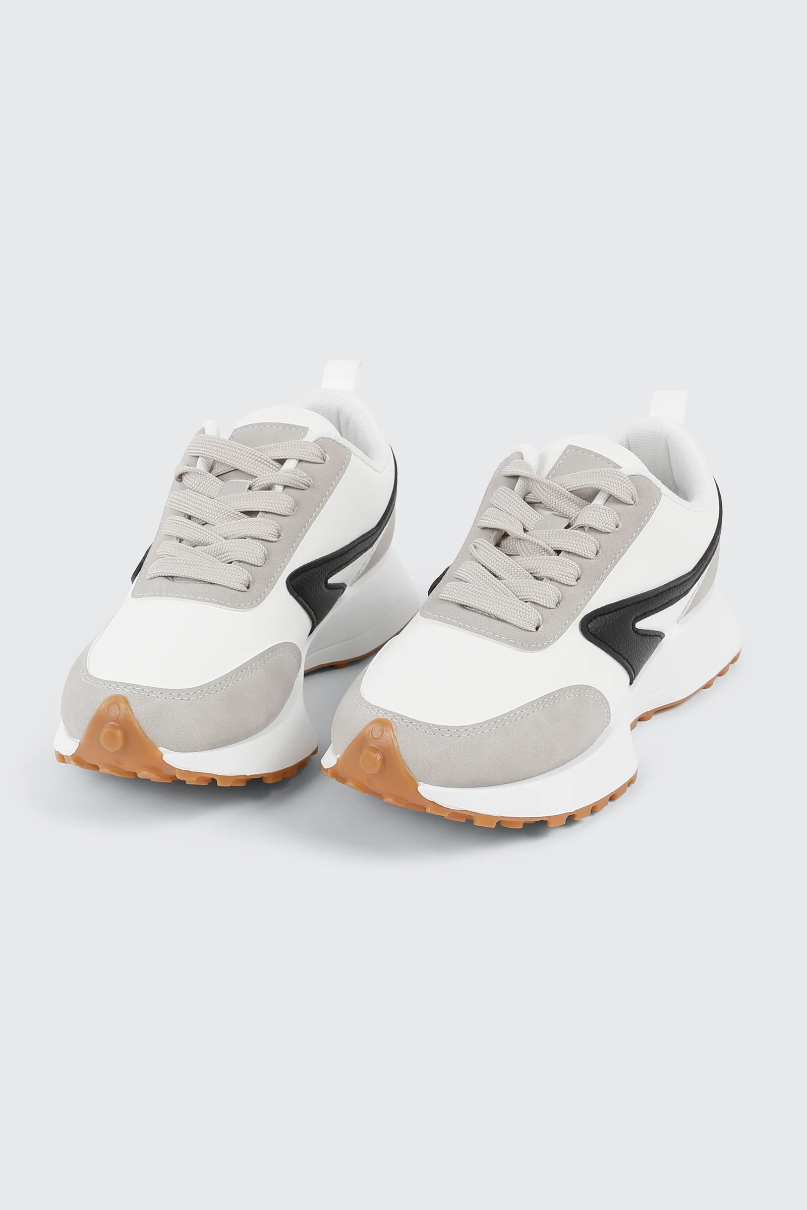 Lace Up Sneakers with Contrast Trim - Image 2
