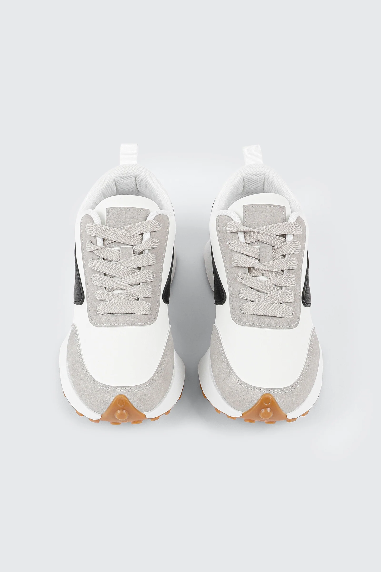 Lace Up Sneakers with Contrast Trim - Image 4