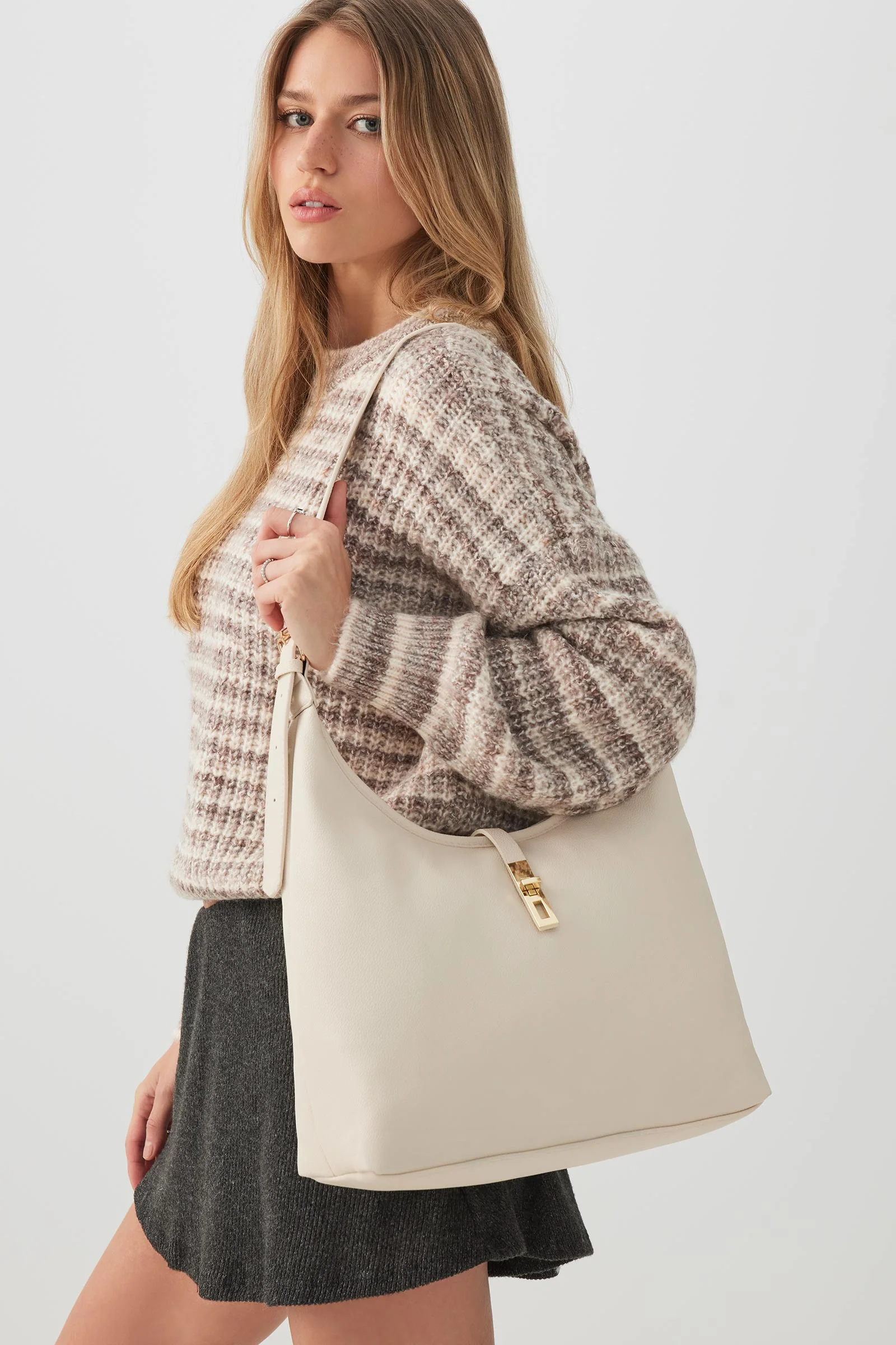 Large Faux Leather Tote Bag - Image 5