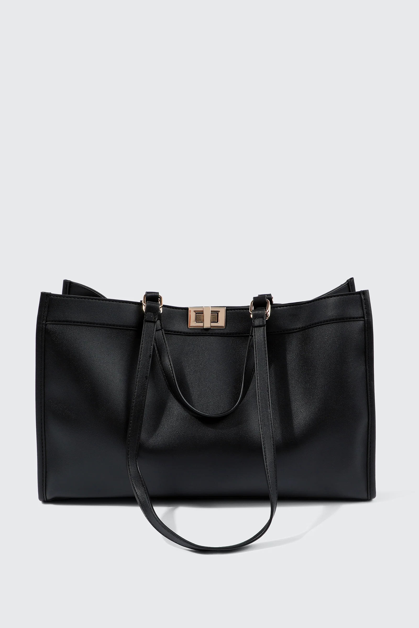 Large Faux Leather Tote Bag