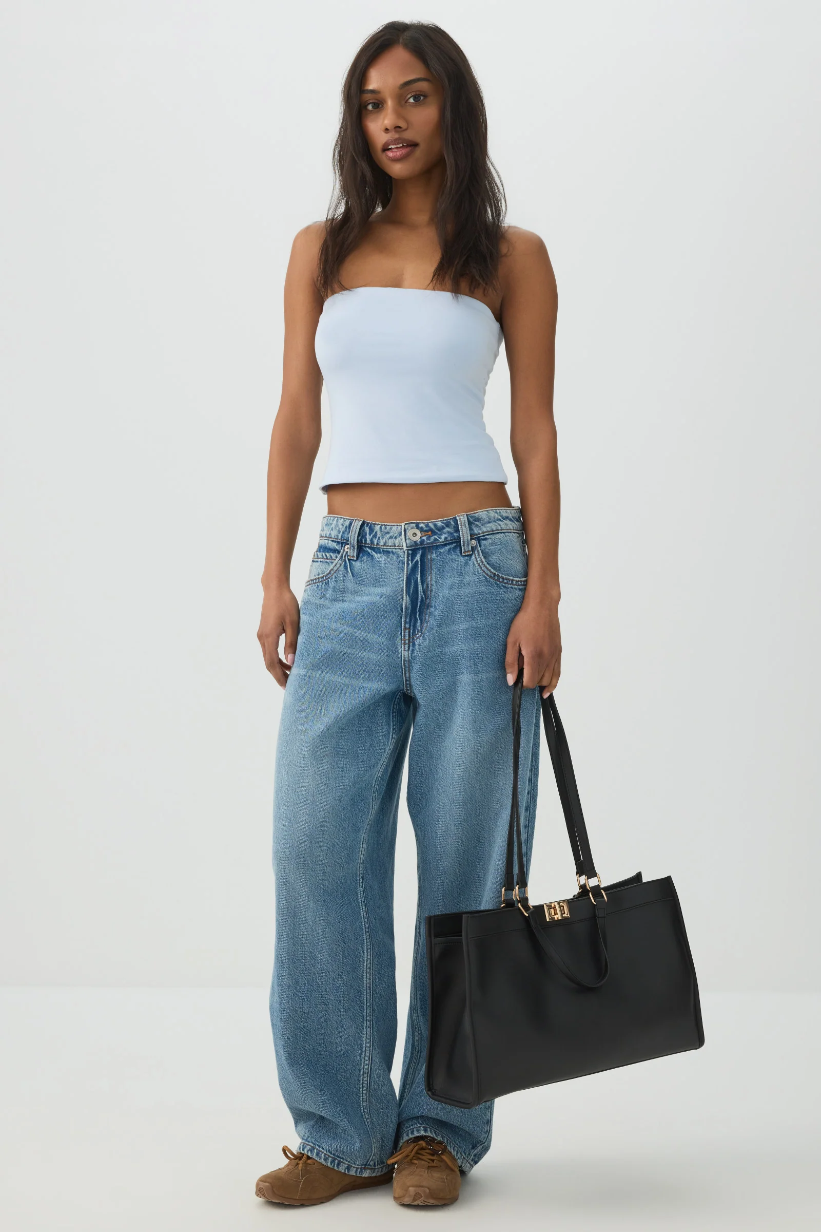 Large Faux Leather Tote Bag - Image 4