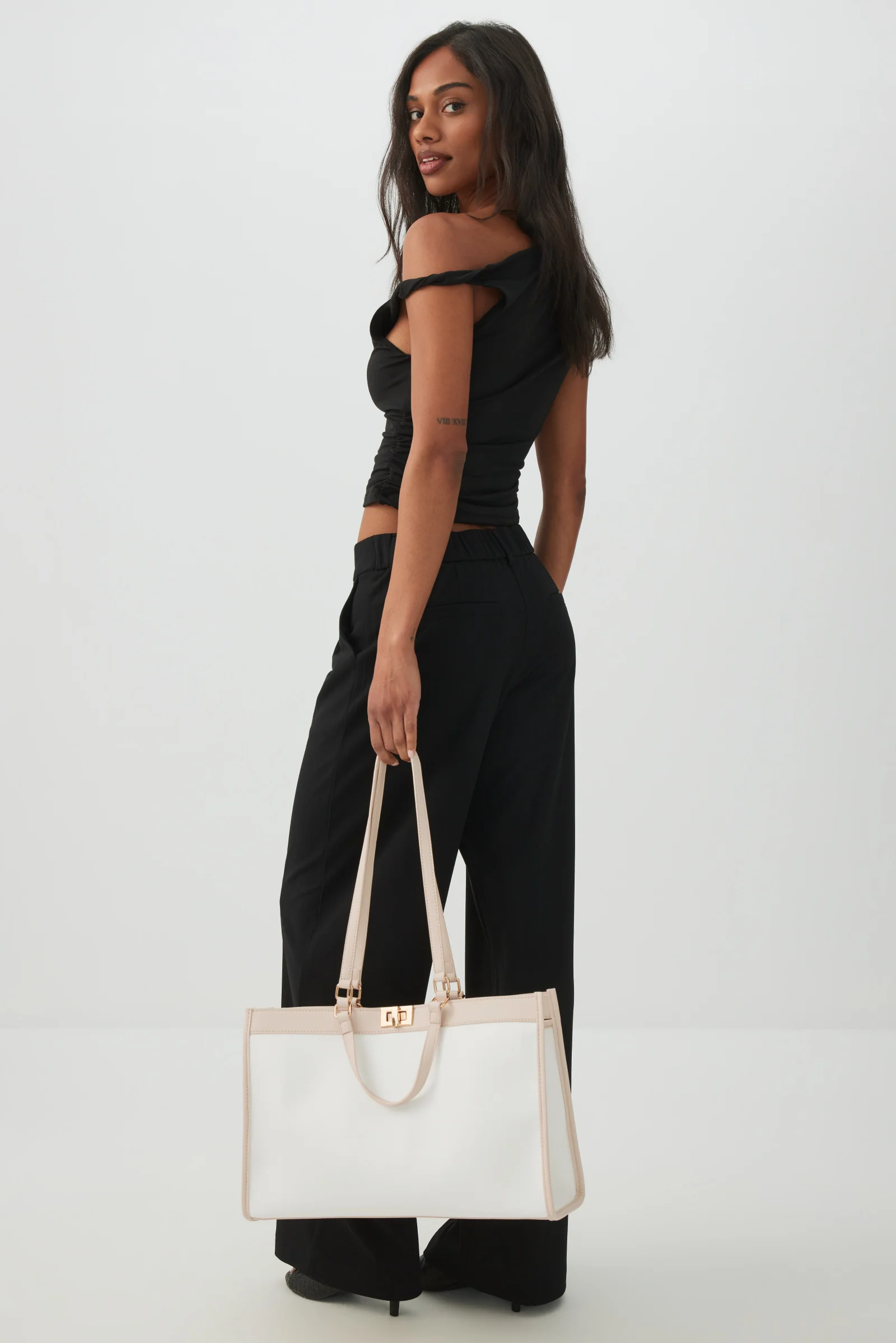 Large Faux Leather Tote Bag - Image 4