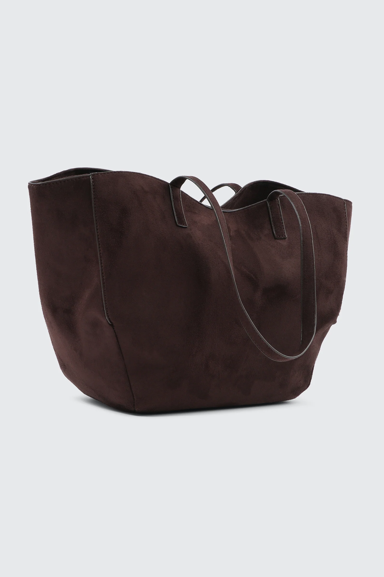 Large Faux Suede Tote Bag