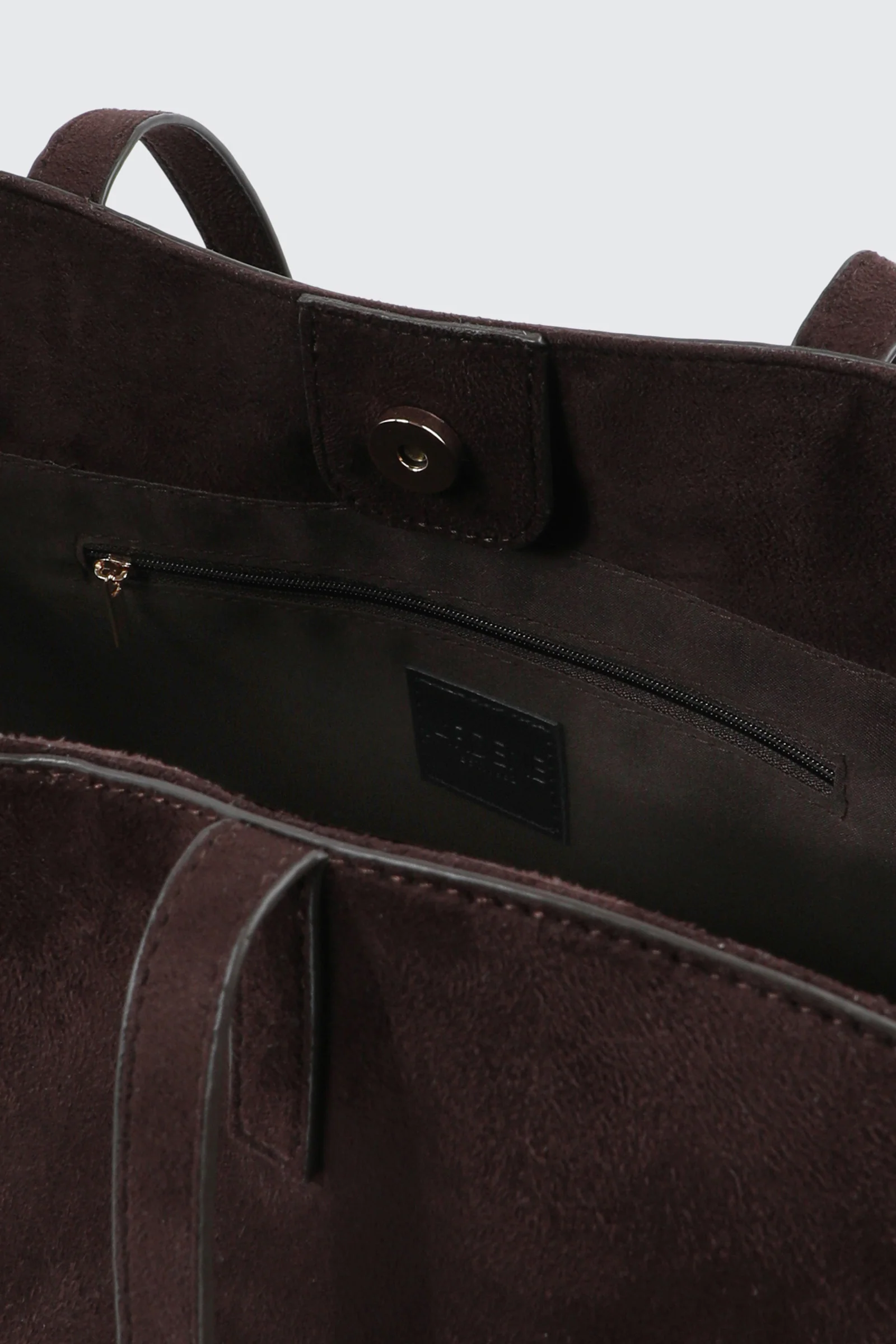 Large Faux Suede Tote Bag - Image 2
