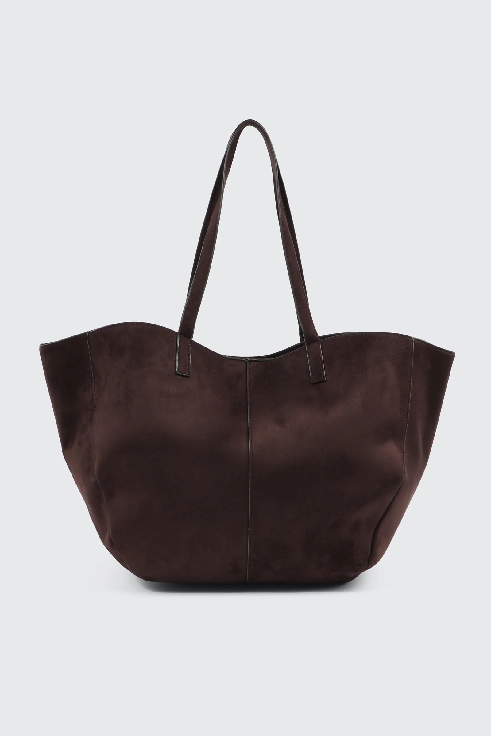 Large Faux Suede Tote Bag - Image 5