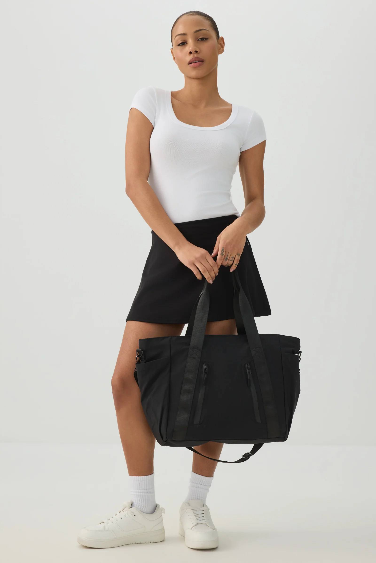 Large Zip Tote with Strap - Image 5