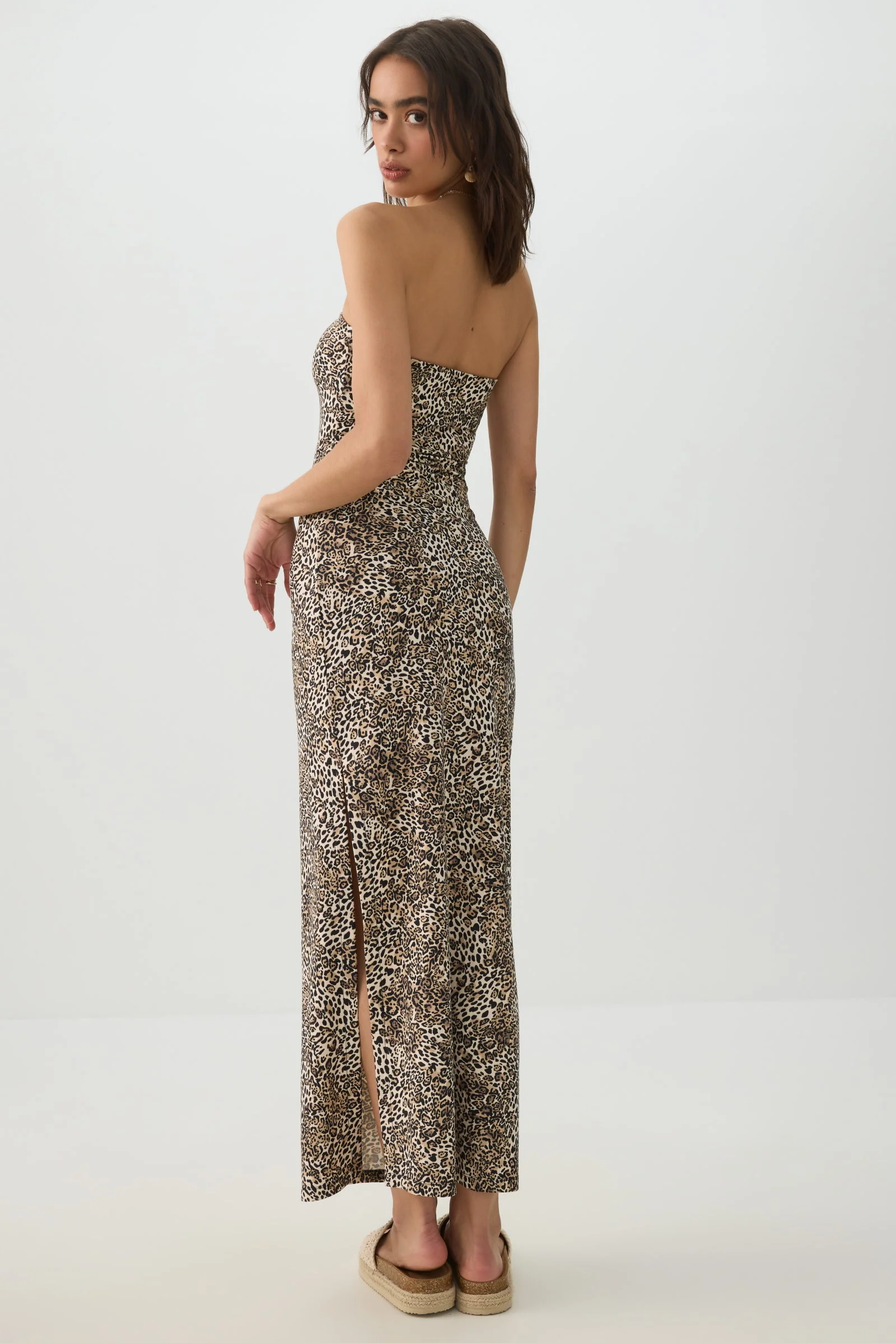 Leopard Tube Top Maxi Dress - Image 4