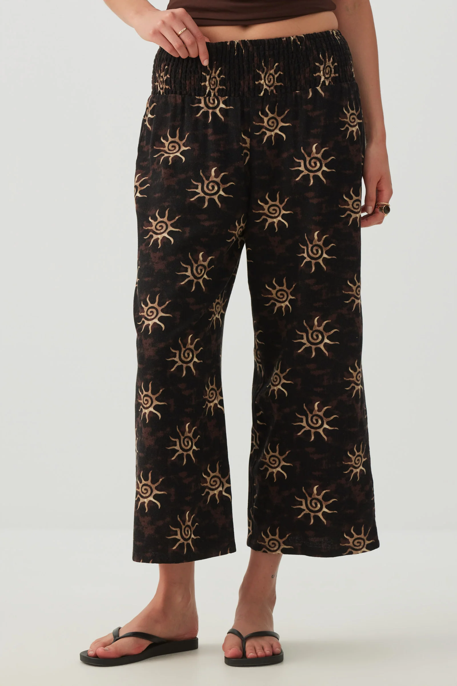 Linen Blend High Waist Culottes - Image 2