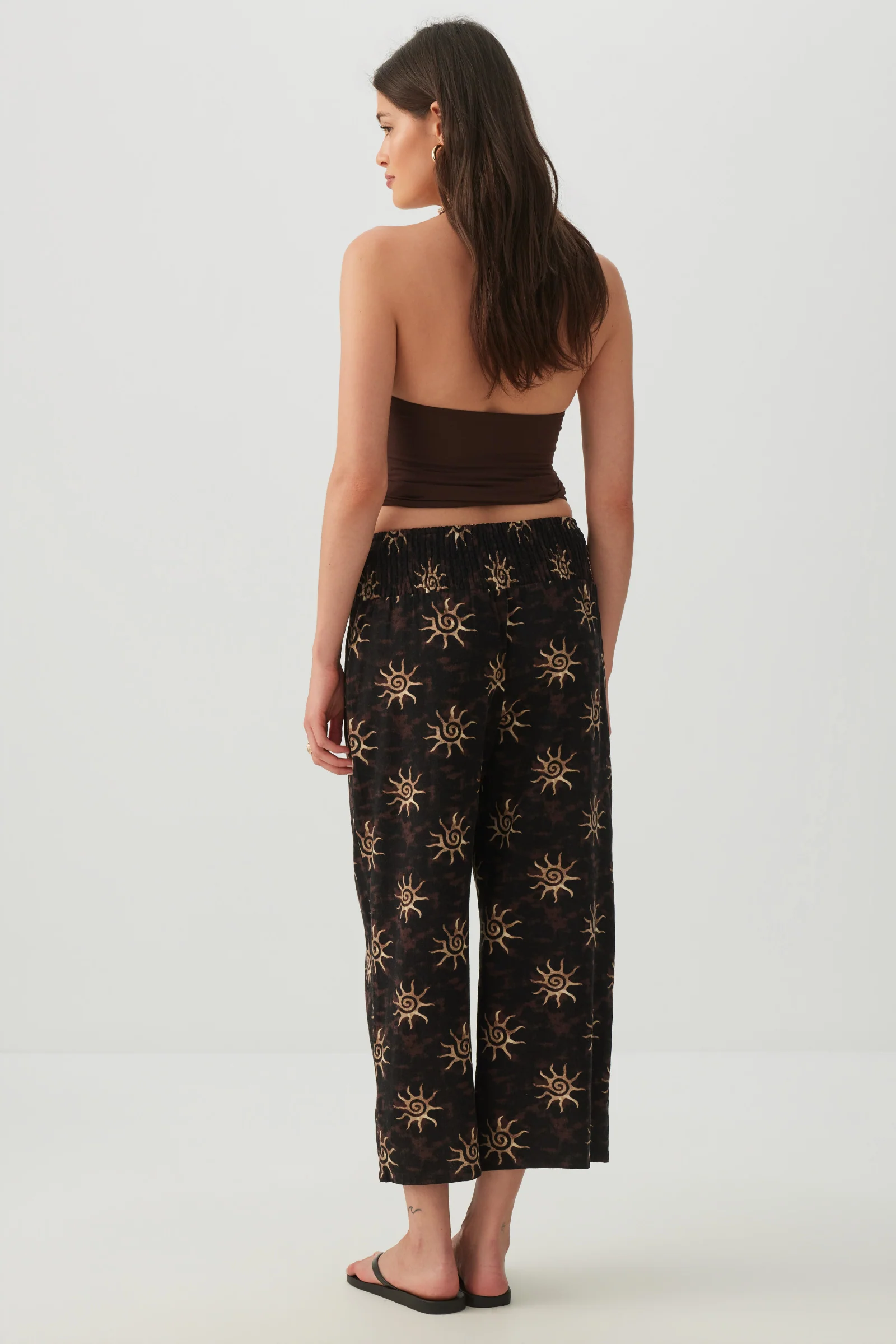 Linen Blend High Waist Culottes - Image 4