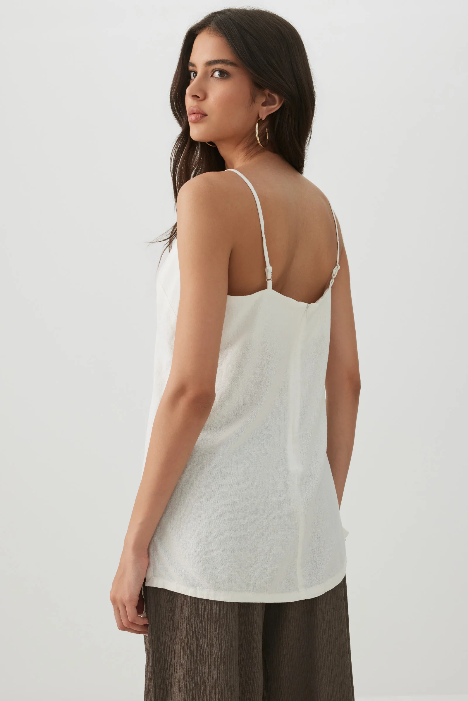 Linen Blend Tunic Tank Top - Image 4