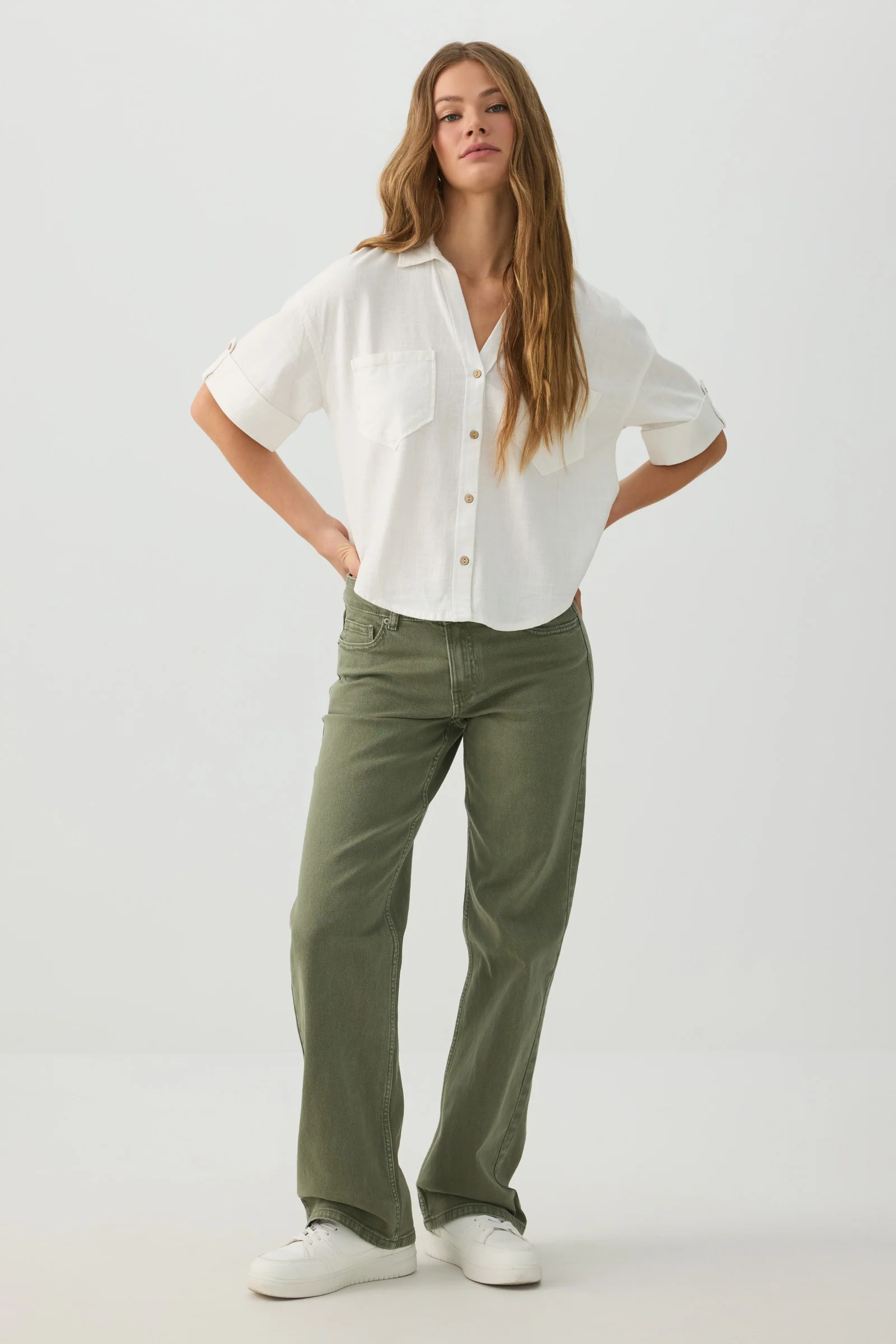 Linen Blend Utility Shirt - Image 3