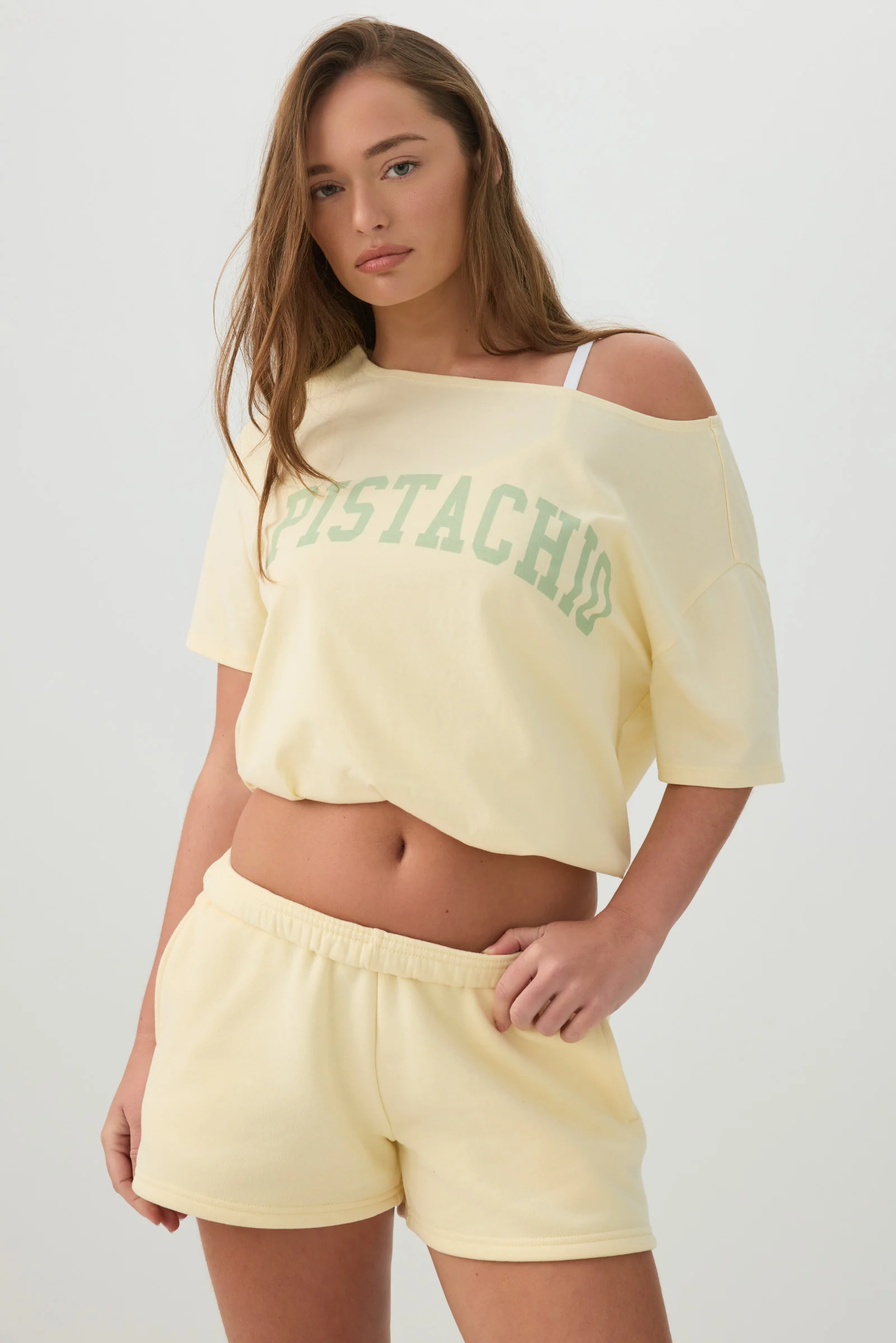 Long Oversized Off Shoulder Graphic T-shirt - Image 2