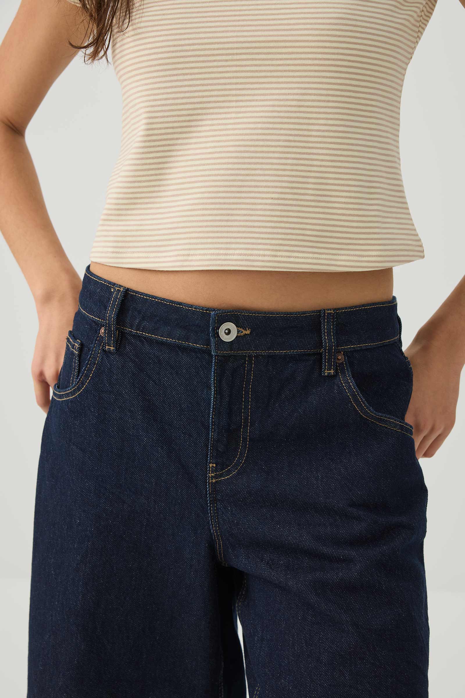 Low Rise Denim Jorts - Image 3