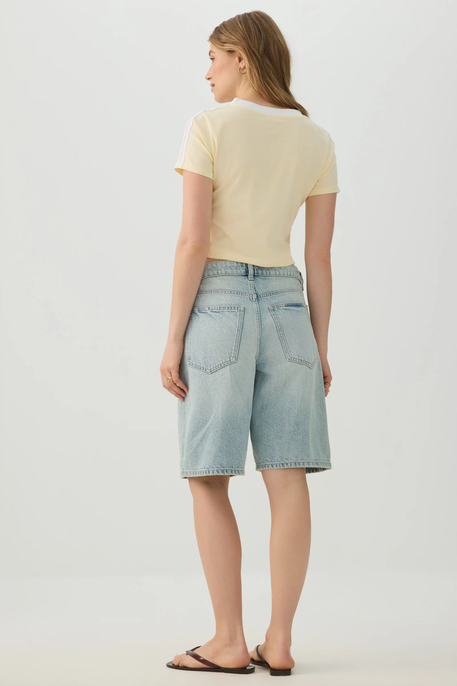 Low Rise Denim Jorts - Image 5