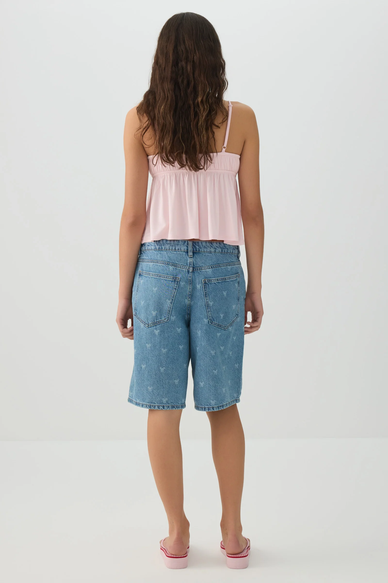 Low Rise Denim Jorts - Image 4