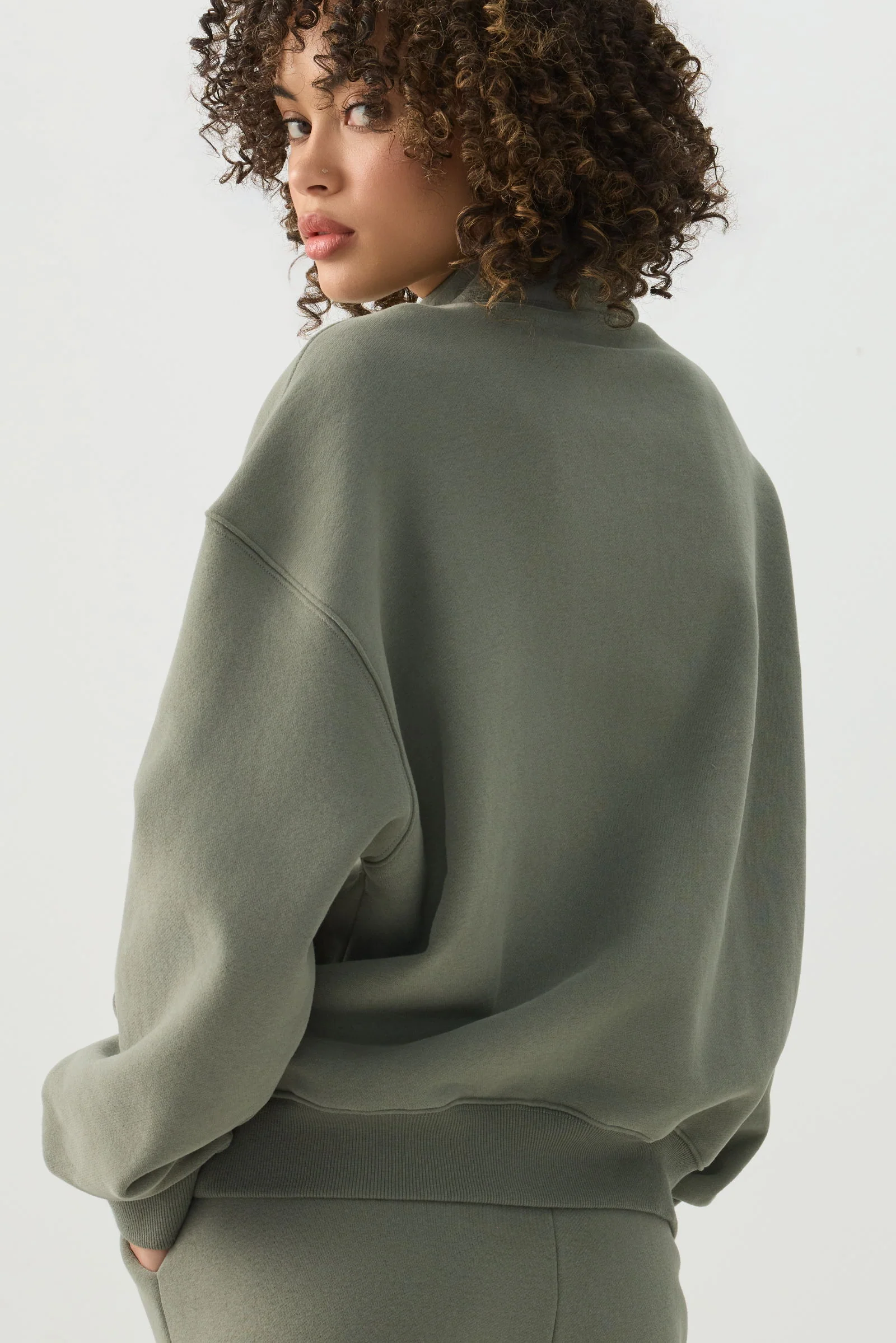 MADESOFT™ Fleece Oversized Half Zip Sweatshirt - Image 4