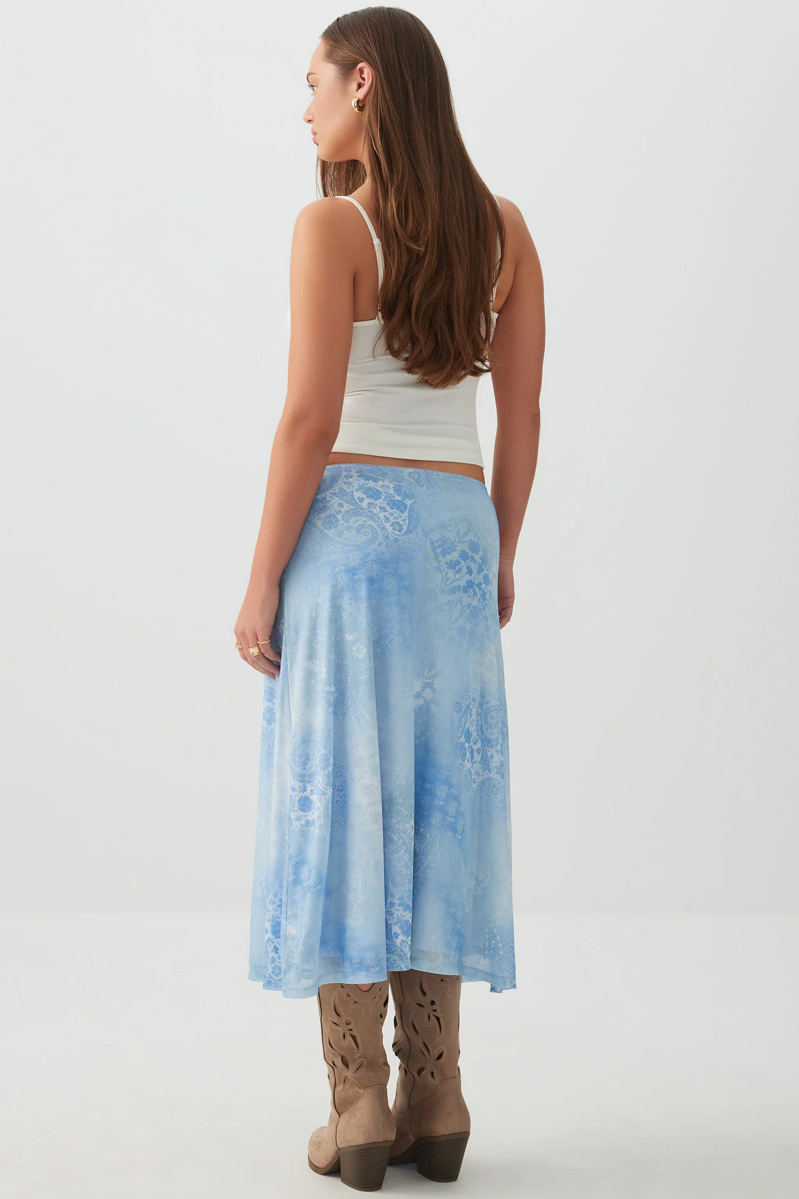 Mesh Midi Skirt - Image 4