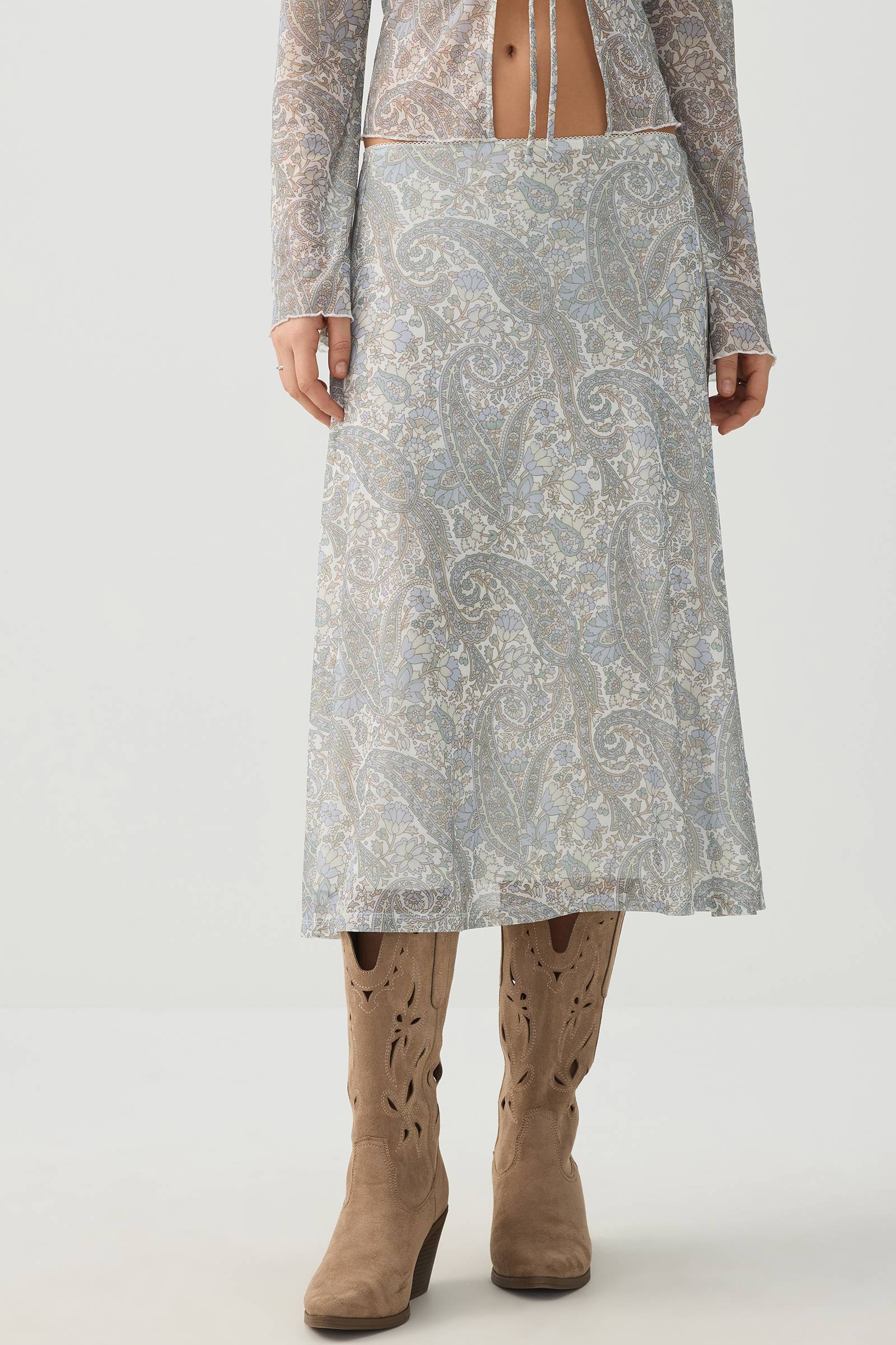 Mesh Midi Skirt - Image 2