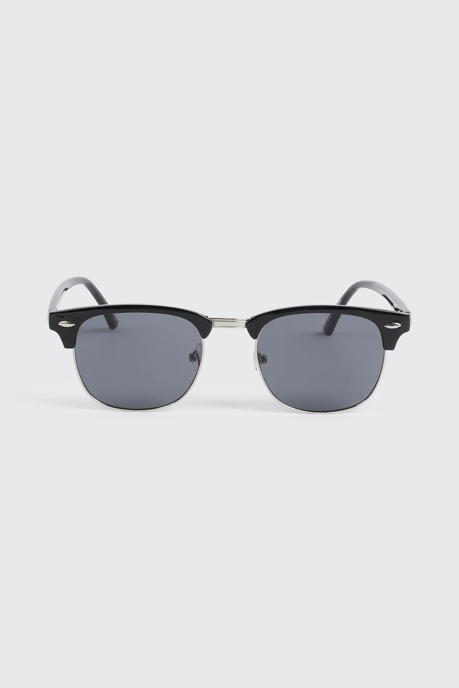 Metal Browline Clubmaster Sunglasses