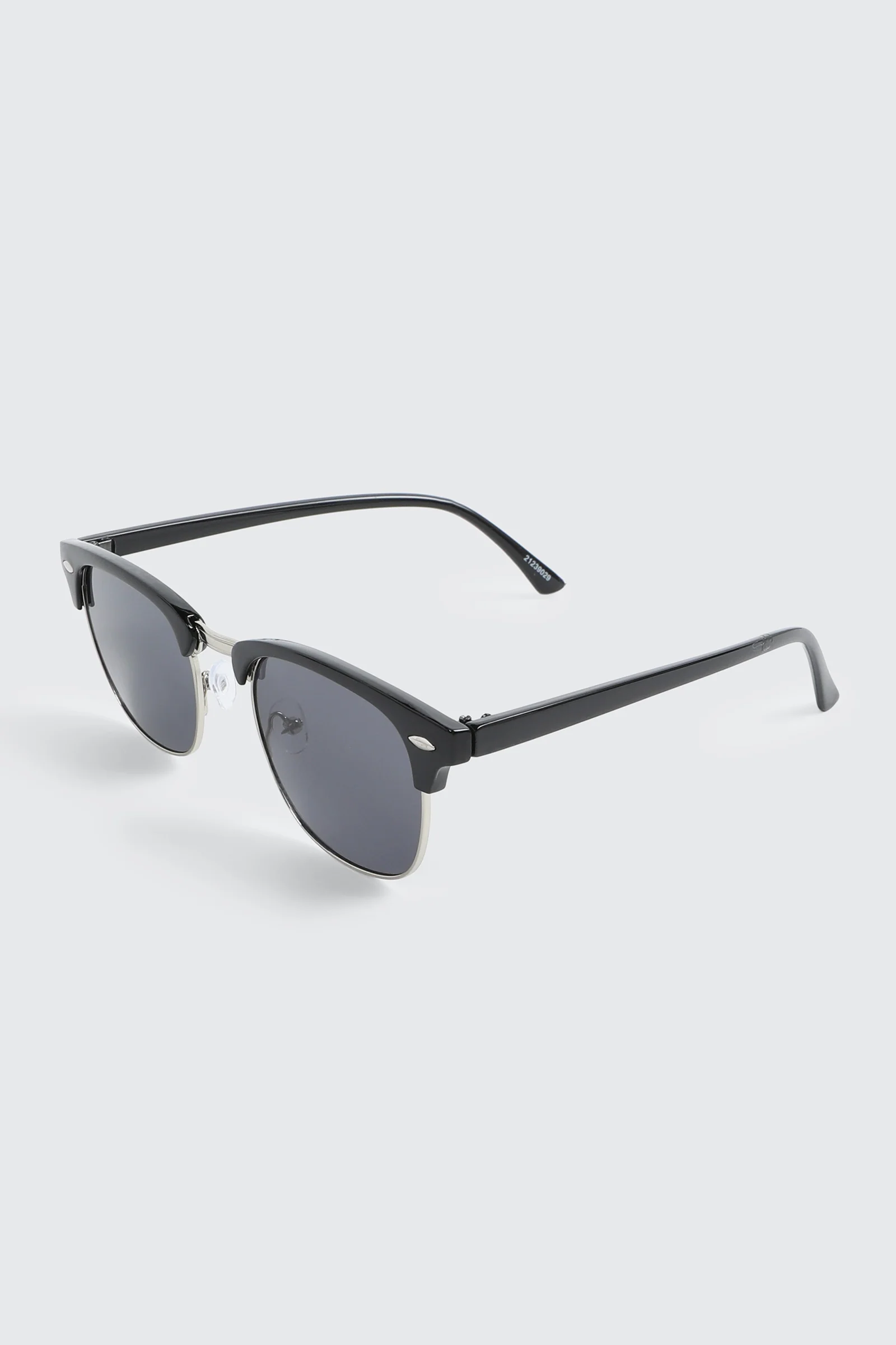 Metal Browline Clubmaster Sunglasses - Image 3