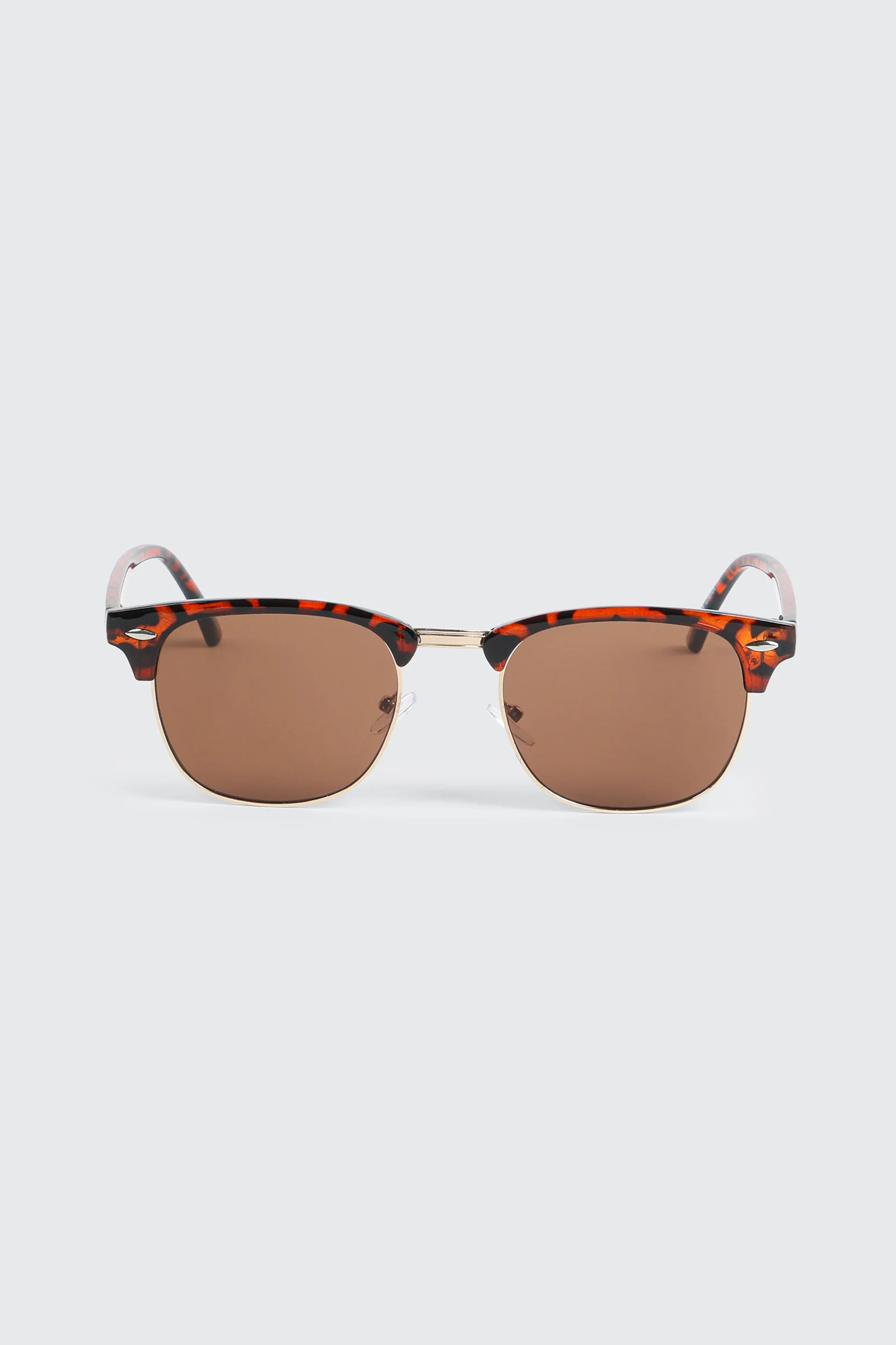 Metal Browline Clubmaster Sunglasses