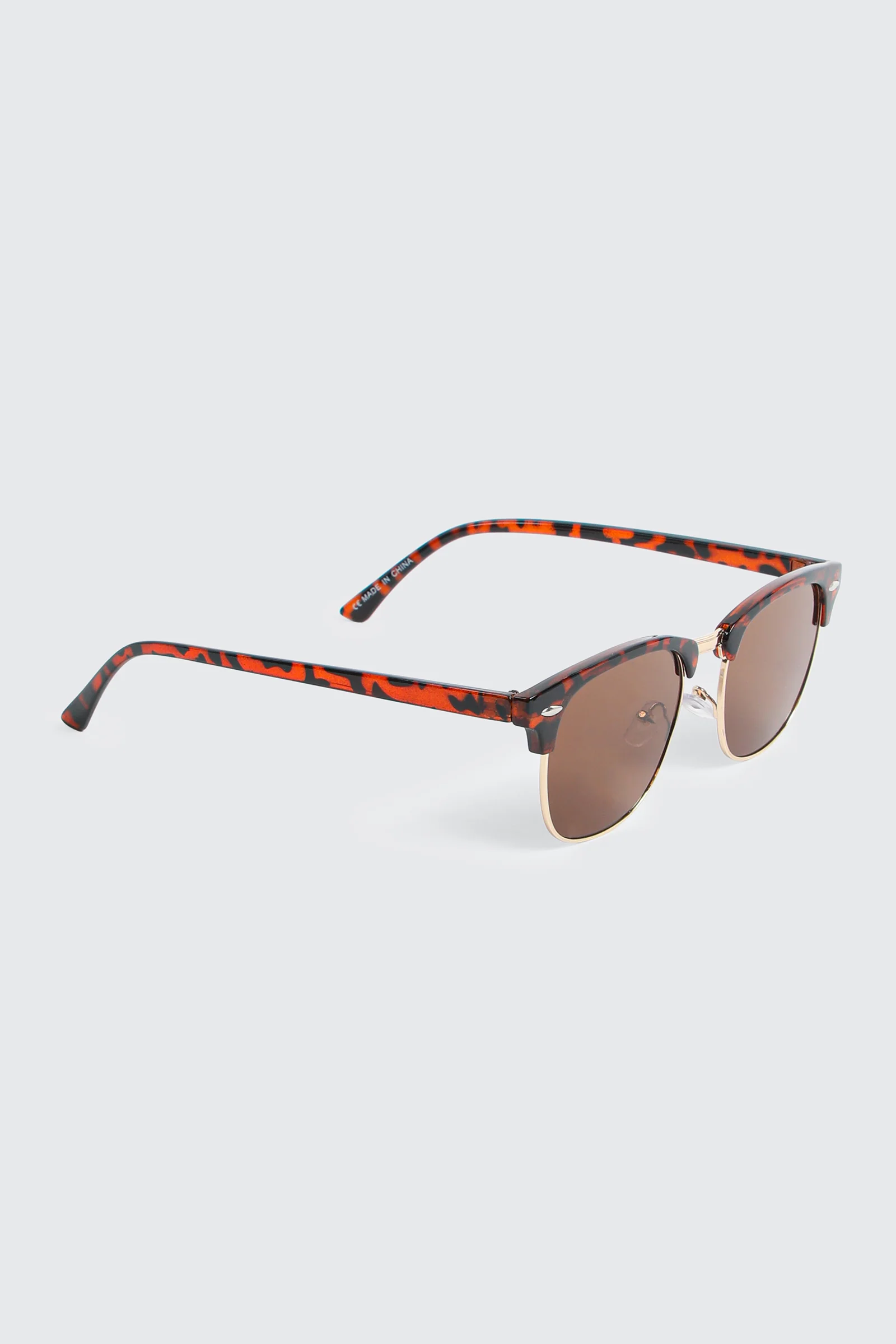 Metal Browline Clubmaster Sunglasses - Image 2