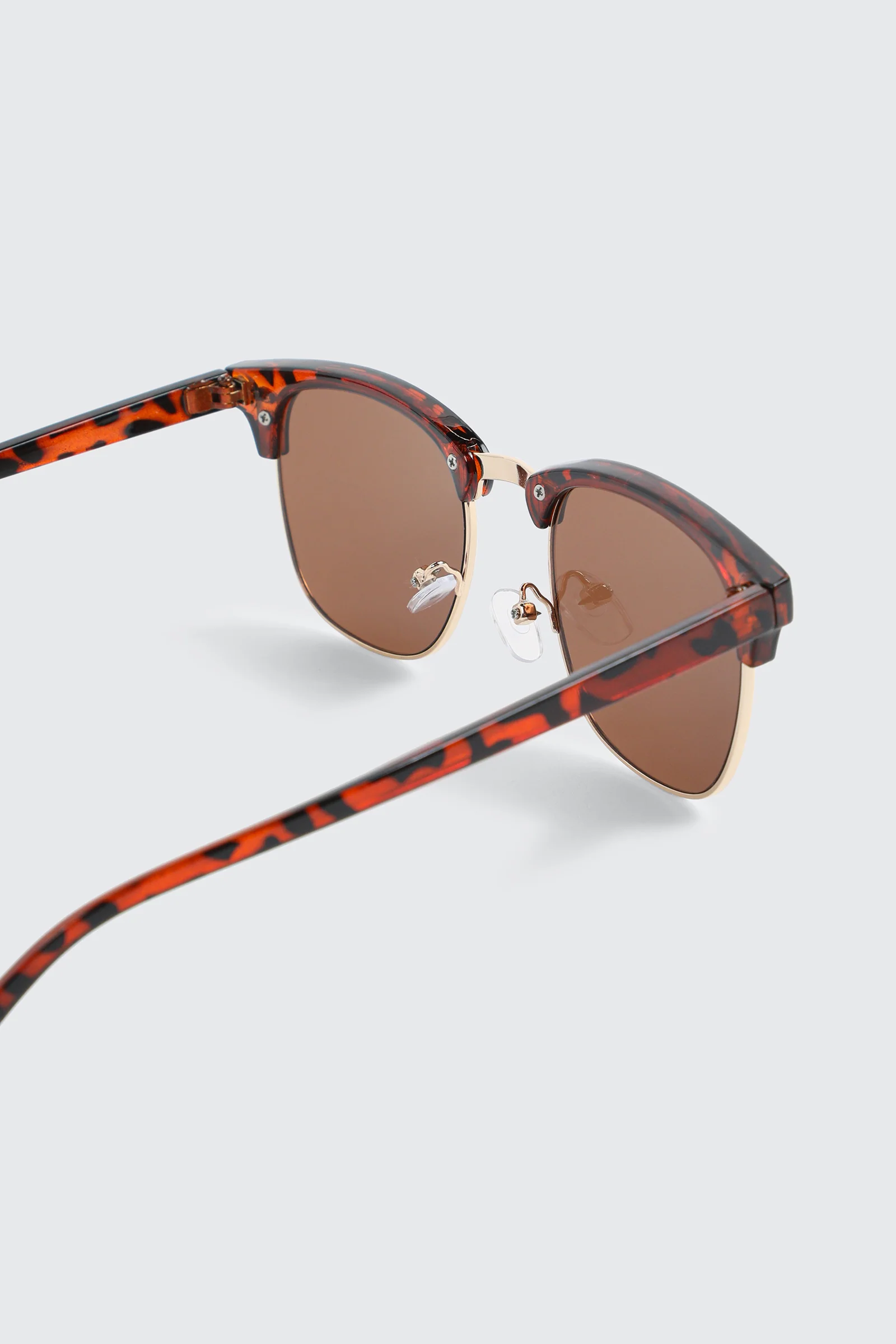 Metal Browline Clubmaster Sunglasses - Image 3