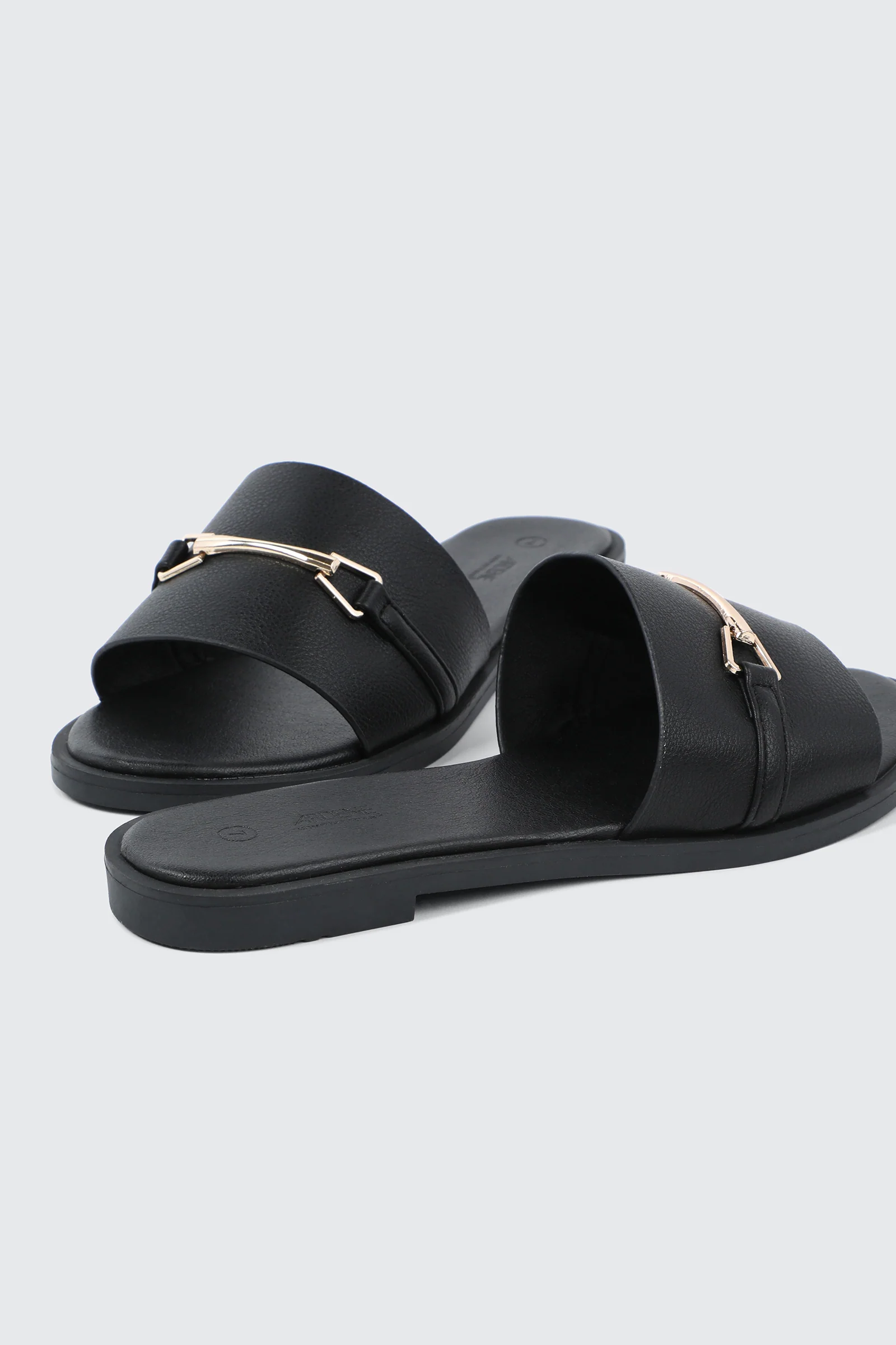 Metallic Ornament Flat Sandals - Image 3