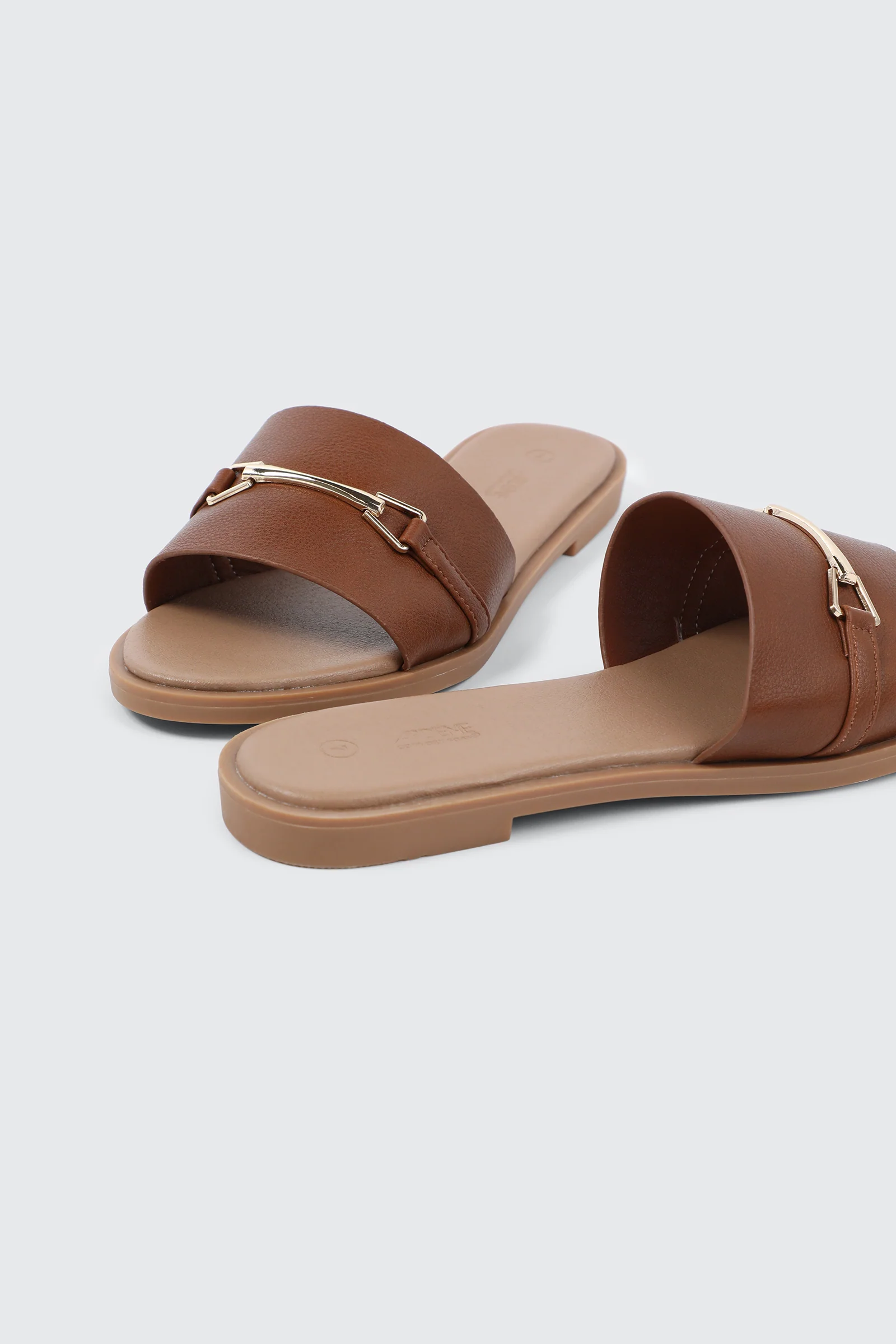 Metallic Ornament Flat Sandals - Image 3