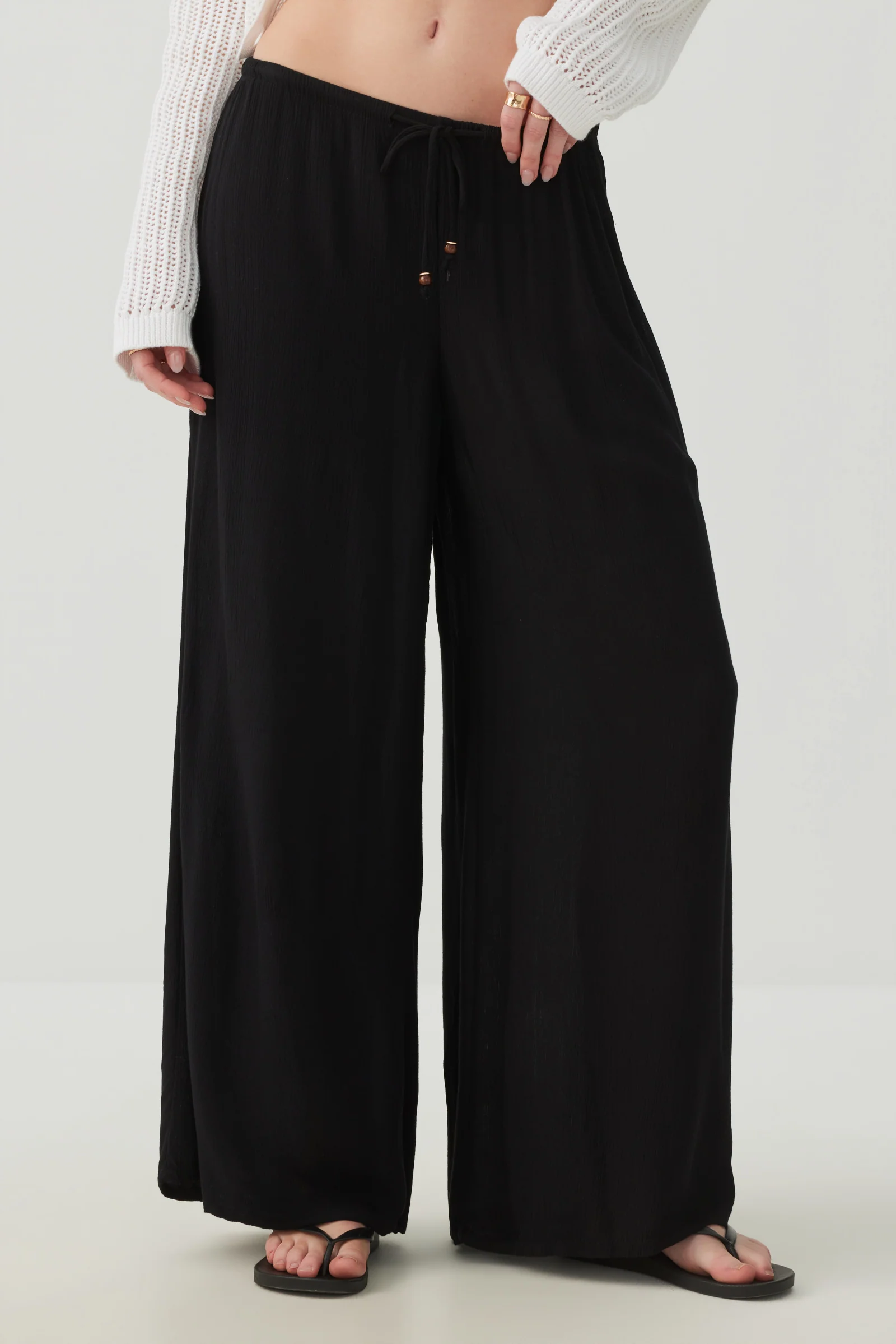 Mid Rise Wide Leg Pants - Image 2