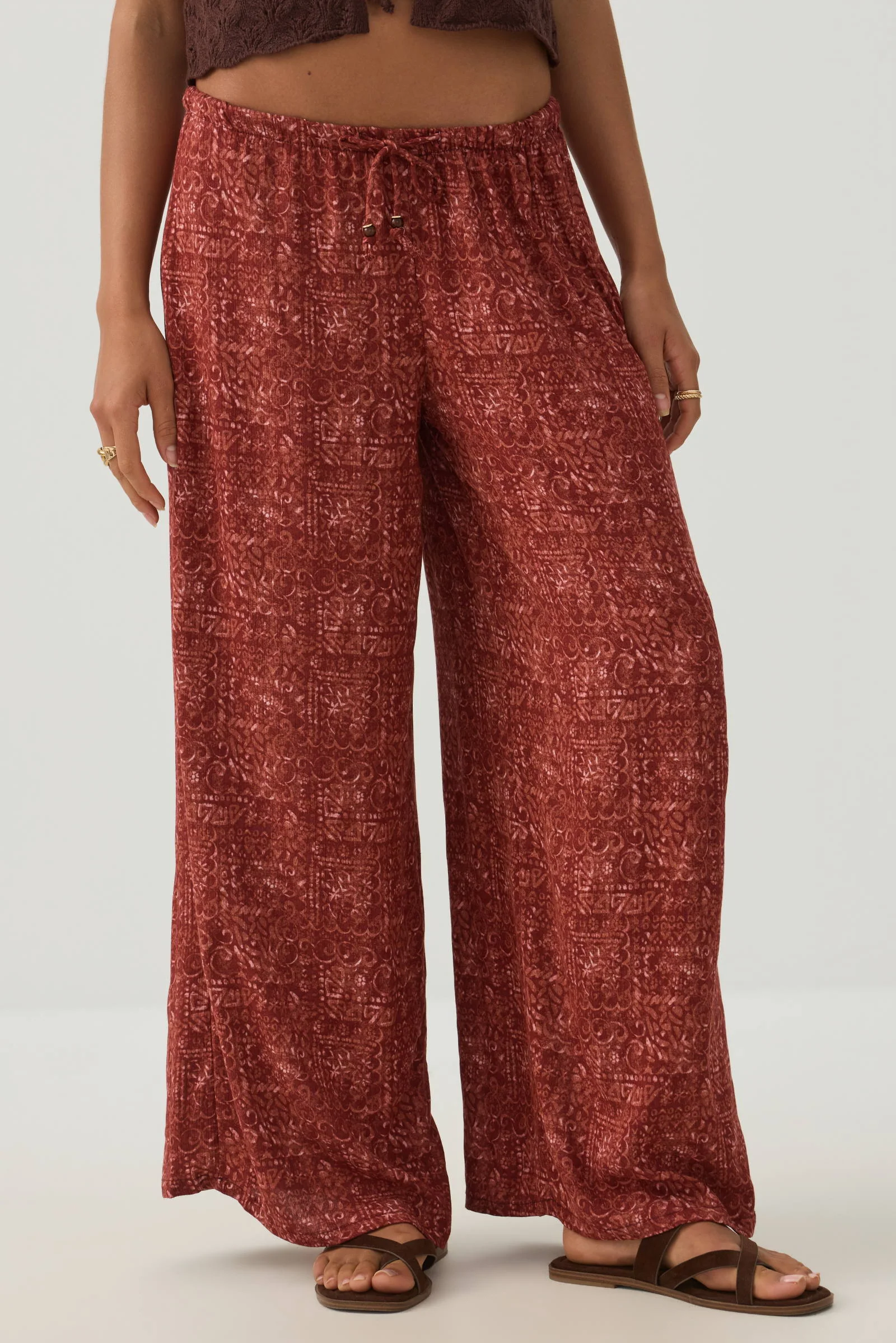 Mid Rise Wide Leg Pants - Image 2
