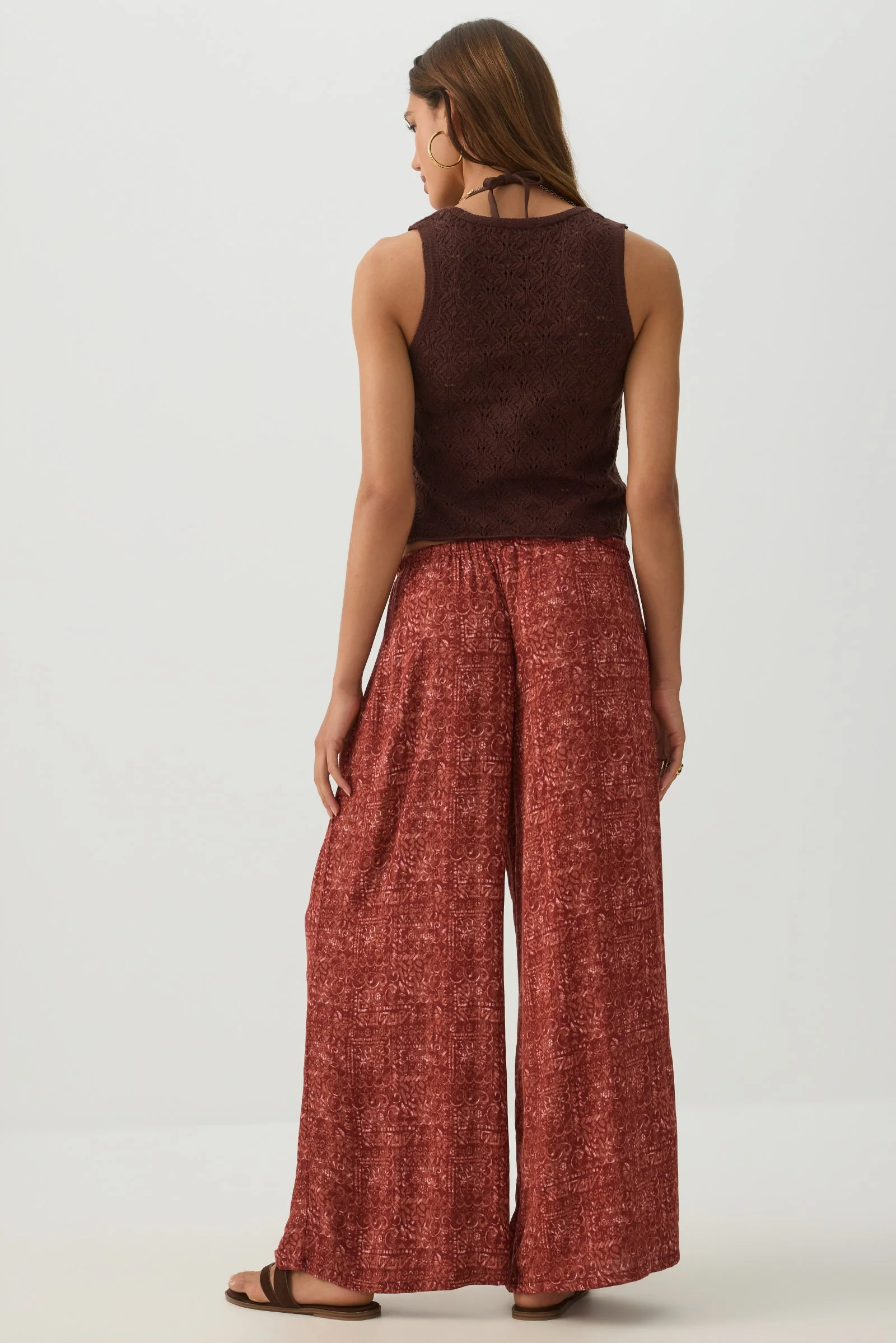 Mid Rise Wide Leg Pants - Image 4