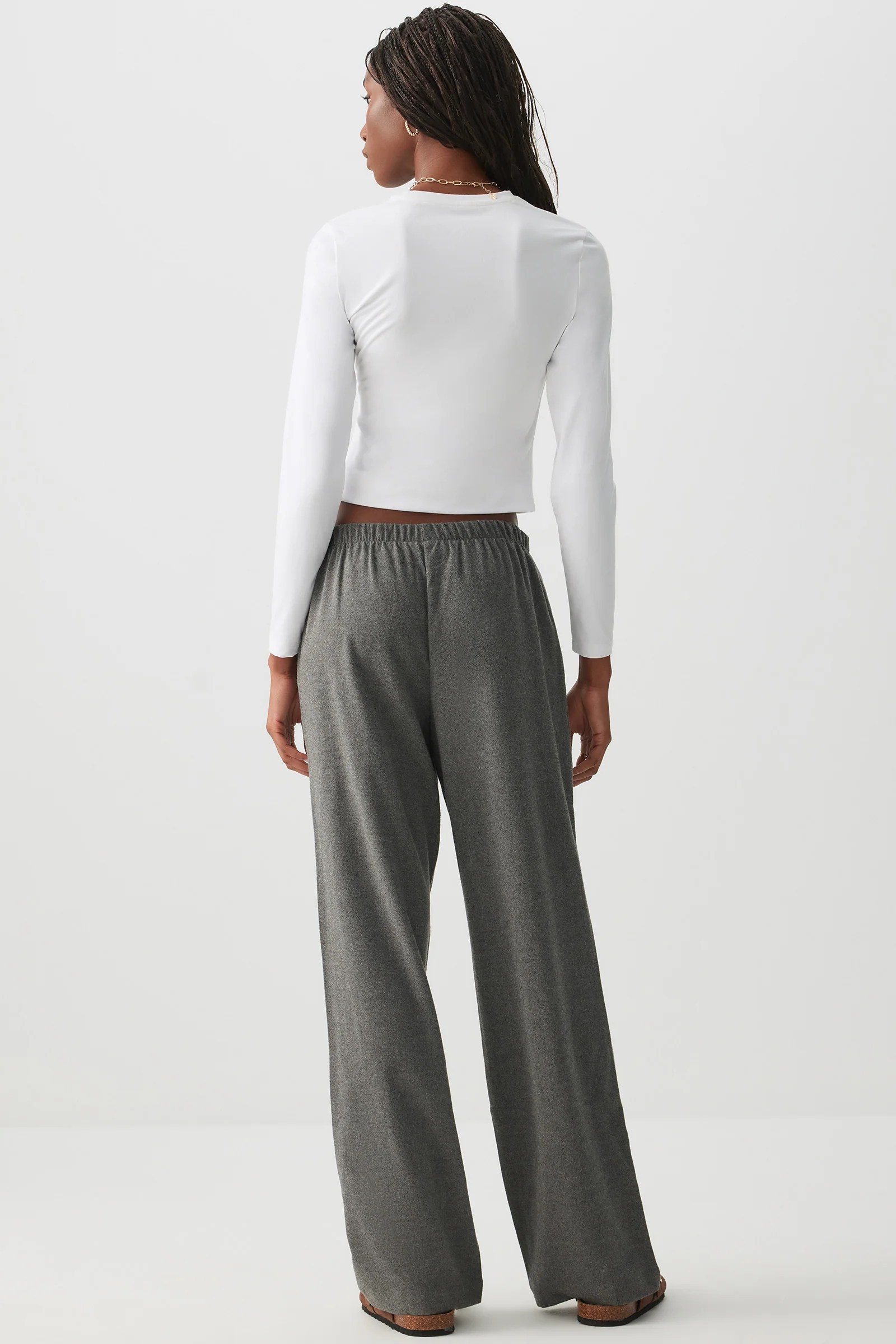 Mid Rise Wide Leg Pants - Image 5