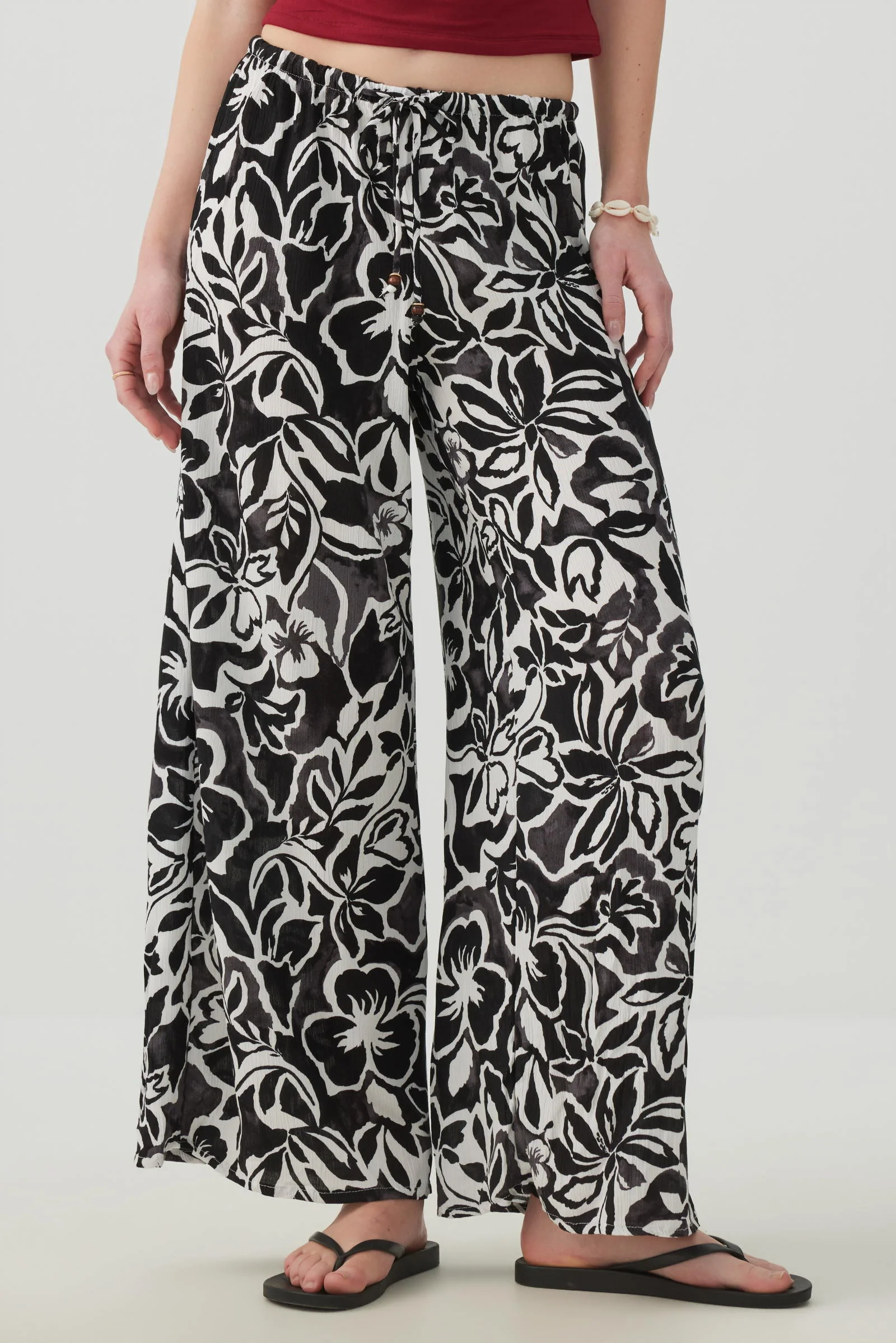 Mid Rise Wide Leg Pants - Image 3