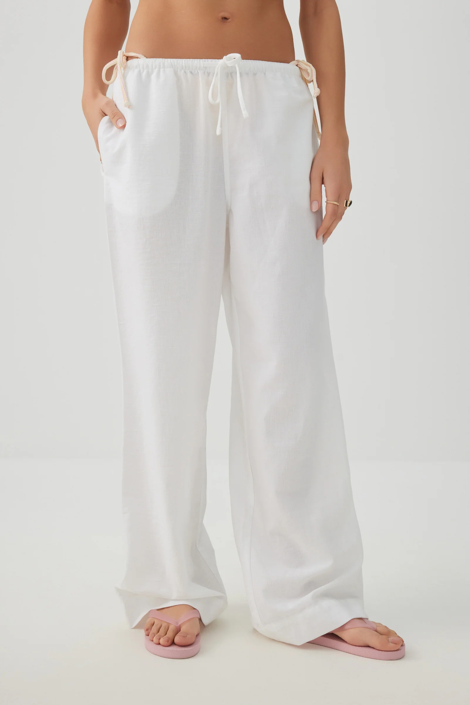 Mid Rise Wide Leg Pants - Image 3