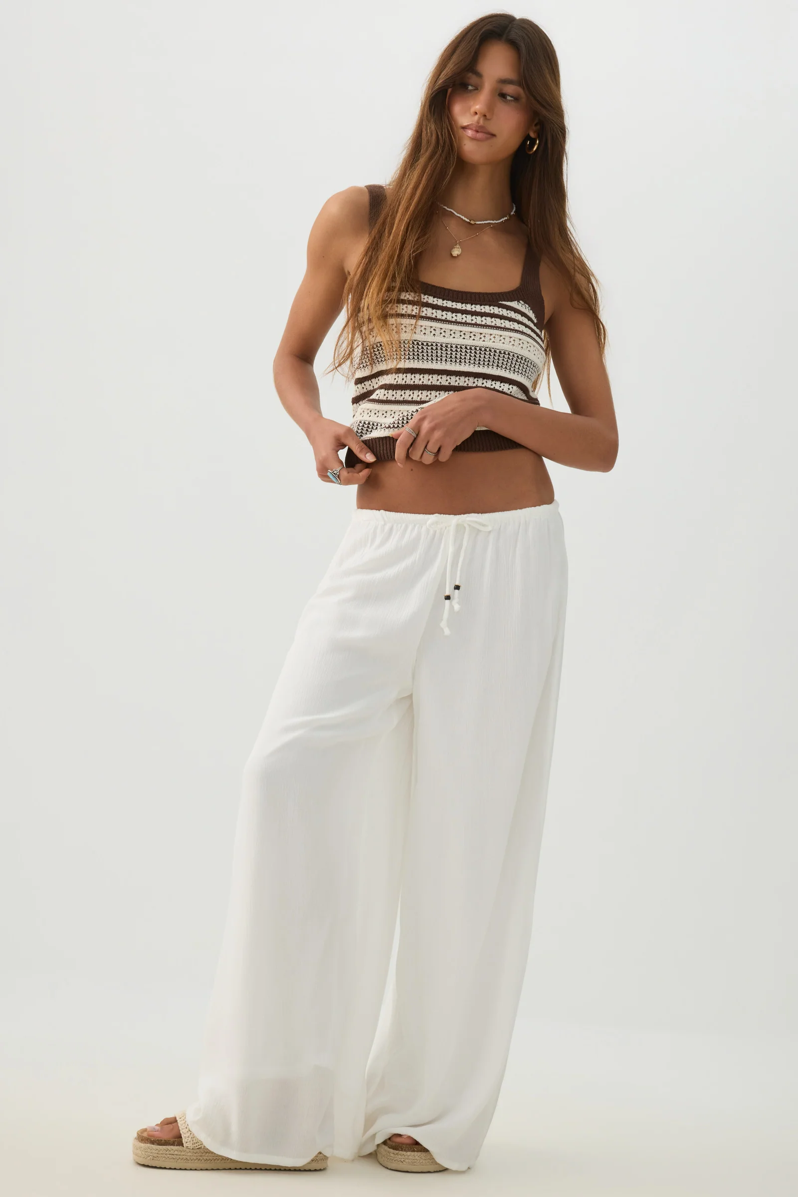 Mid Rise Wide Leg Pants - Image 2