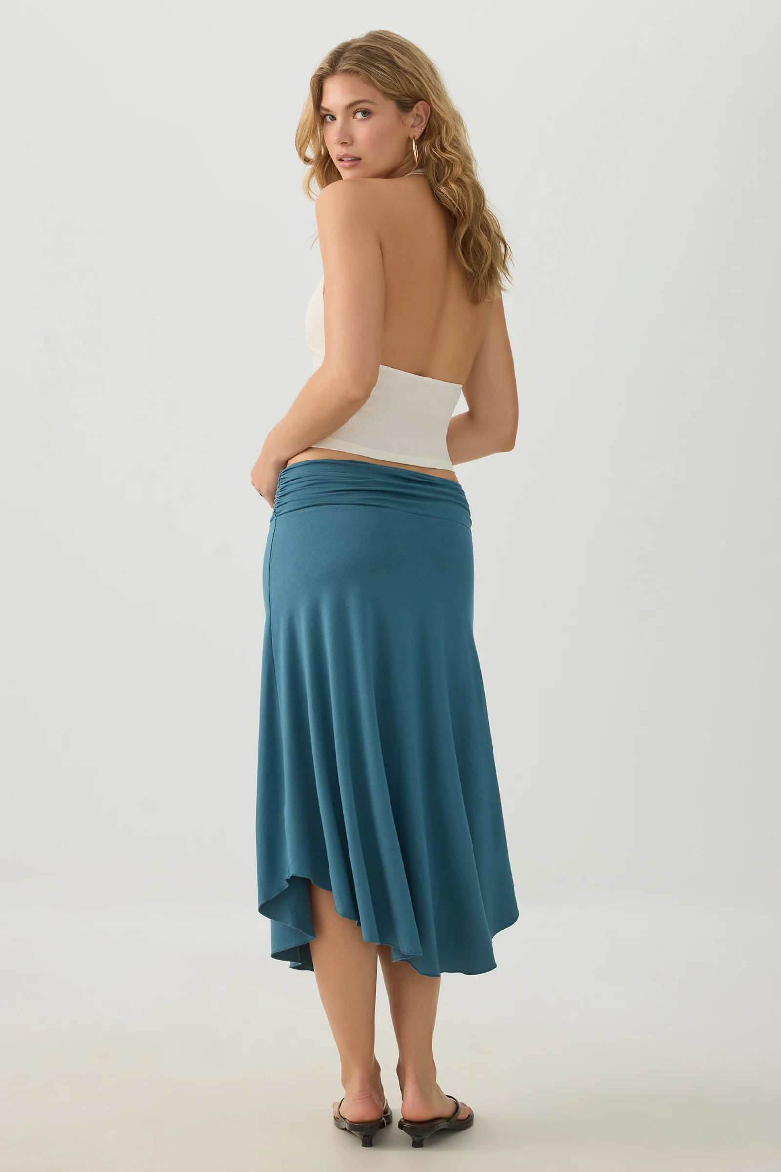 Midi Draped Skirt - Image 4
