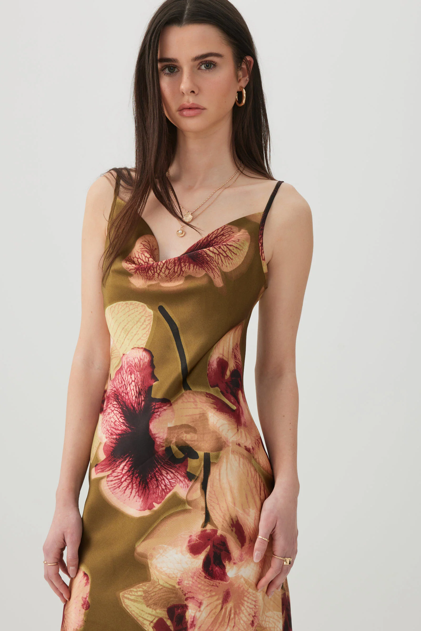 Midi Satin Slip Dress - Image 2