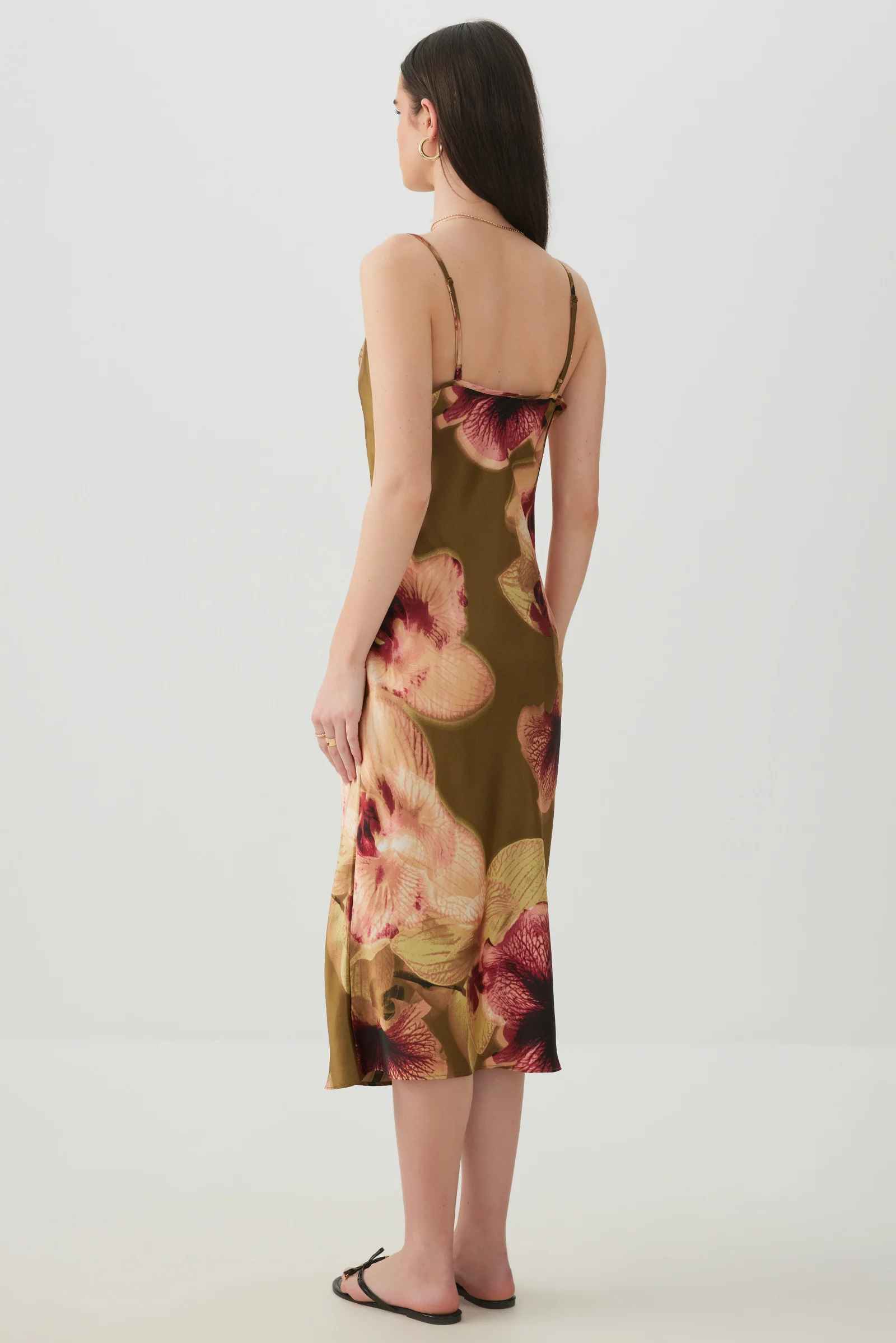Midi Satin Slip Dress - Image 4