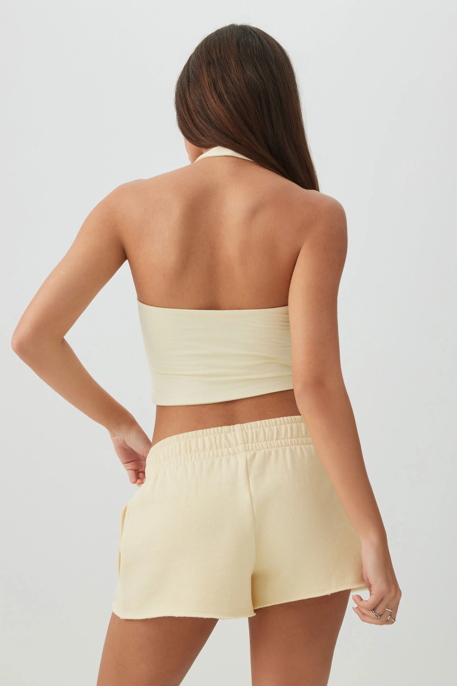Mini Fleece Knit Low Rise Shorts - Image 4